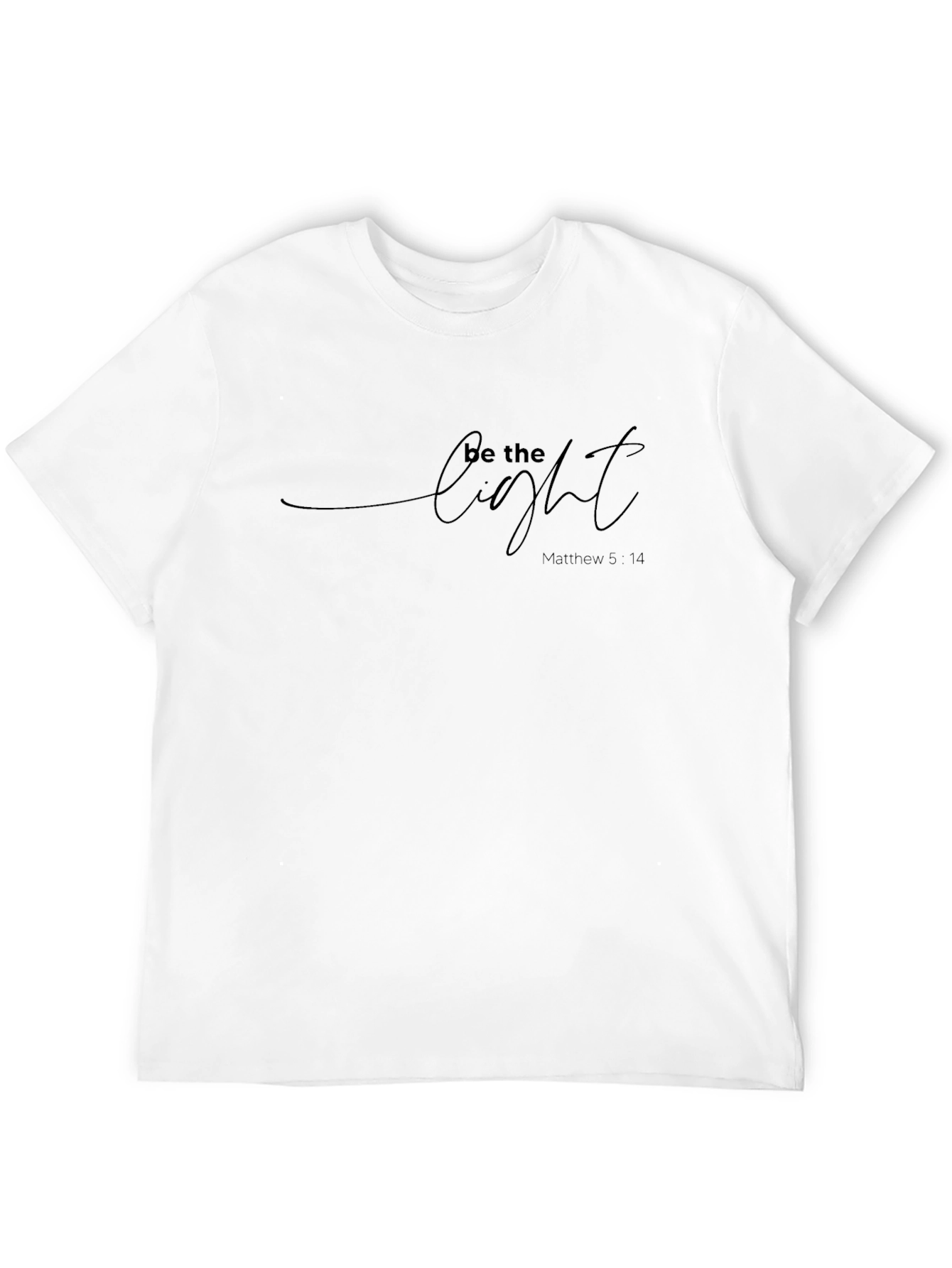 Be The Light Black T-Shirt - Matthew 5:14