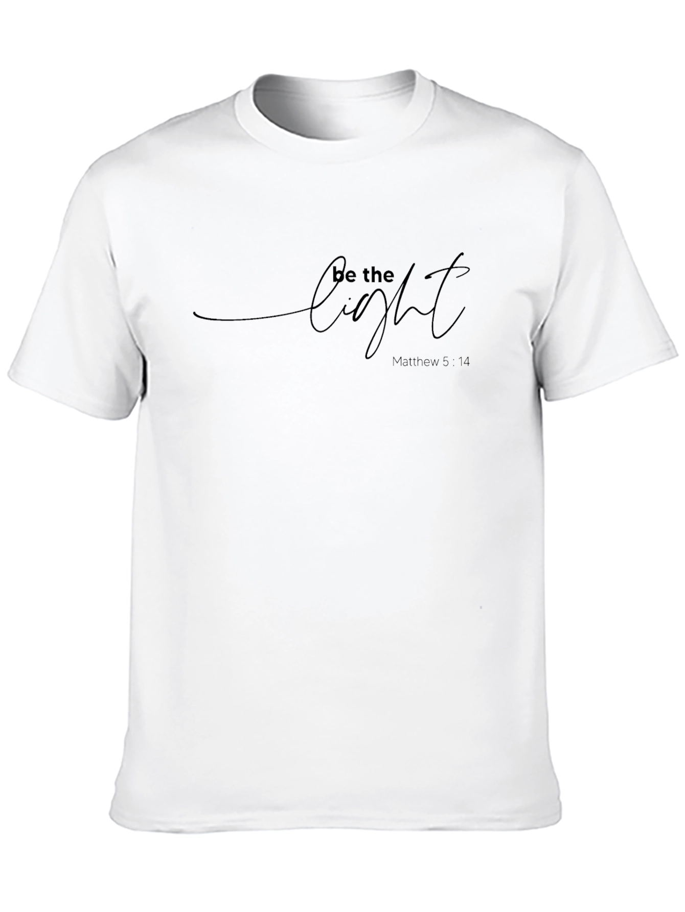 Be The Light Black T-Shirt - Matthew 5:14