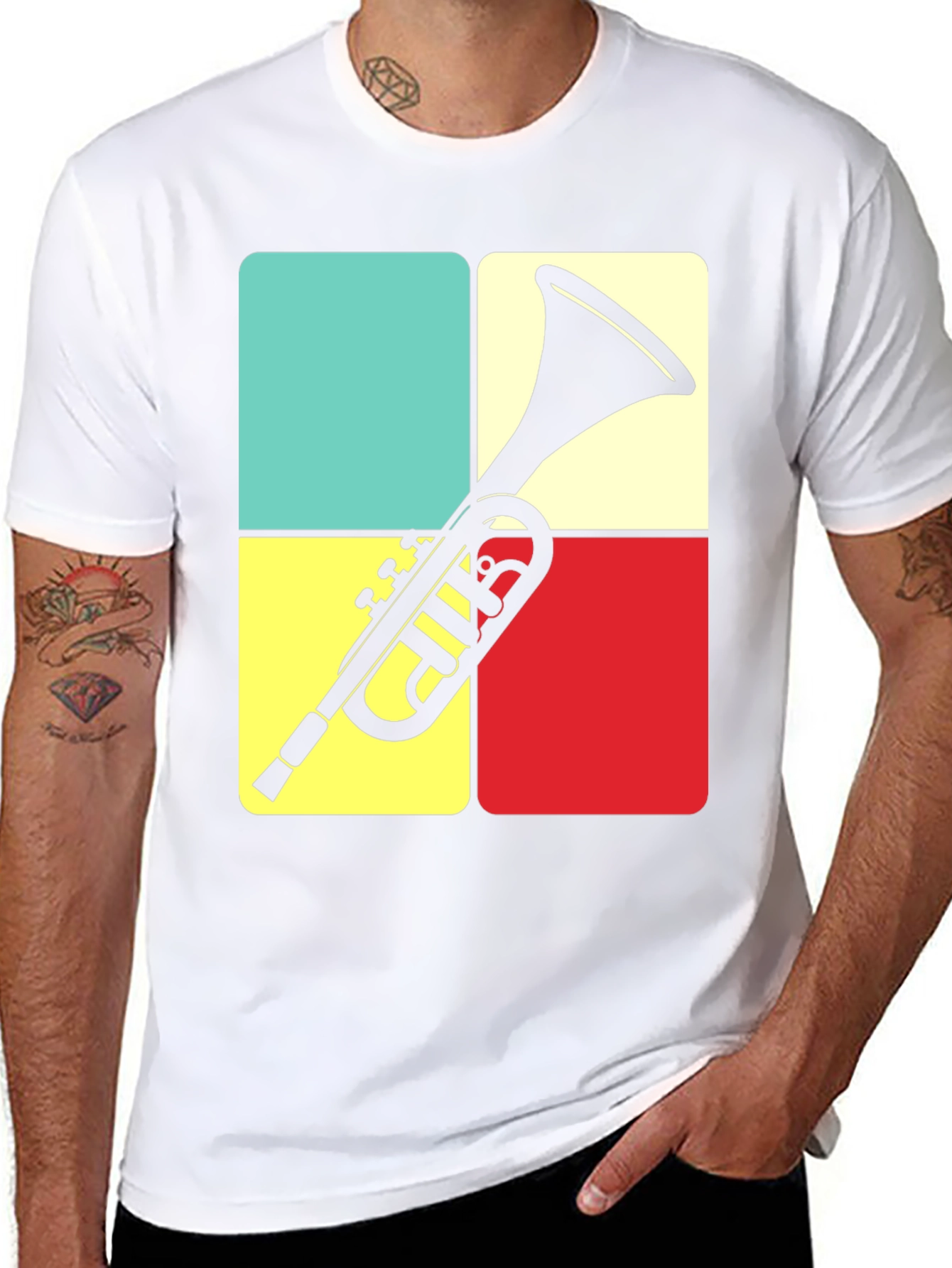 Retro Trumpet Graphic Tee - Musicians Style