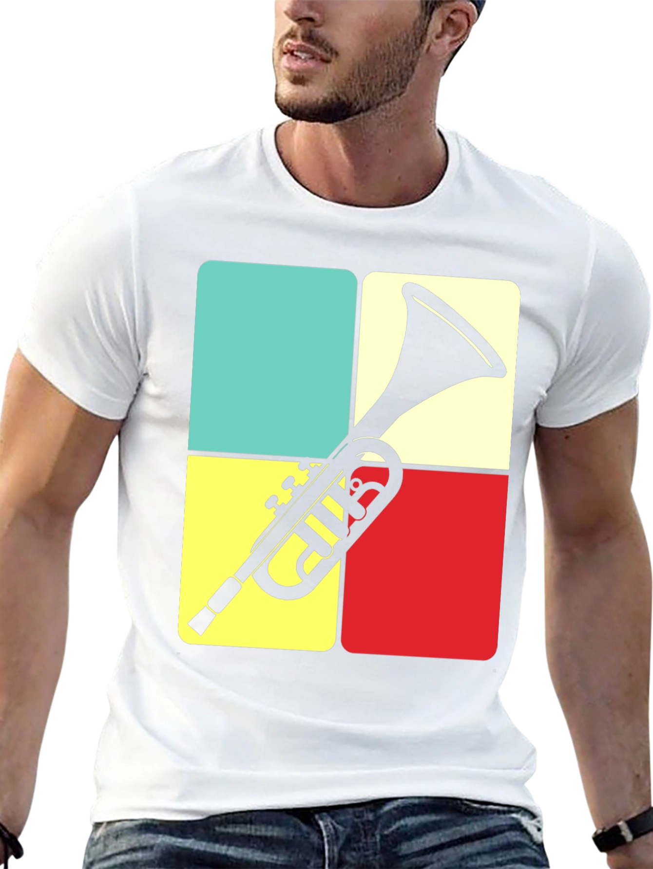 Retro Trumpet Graphic Tee - Musicians Style