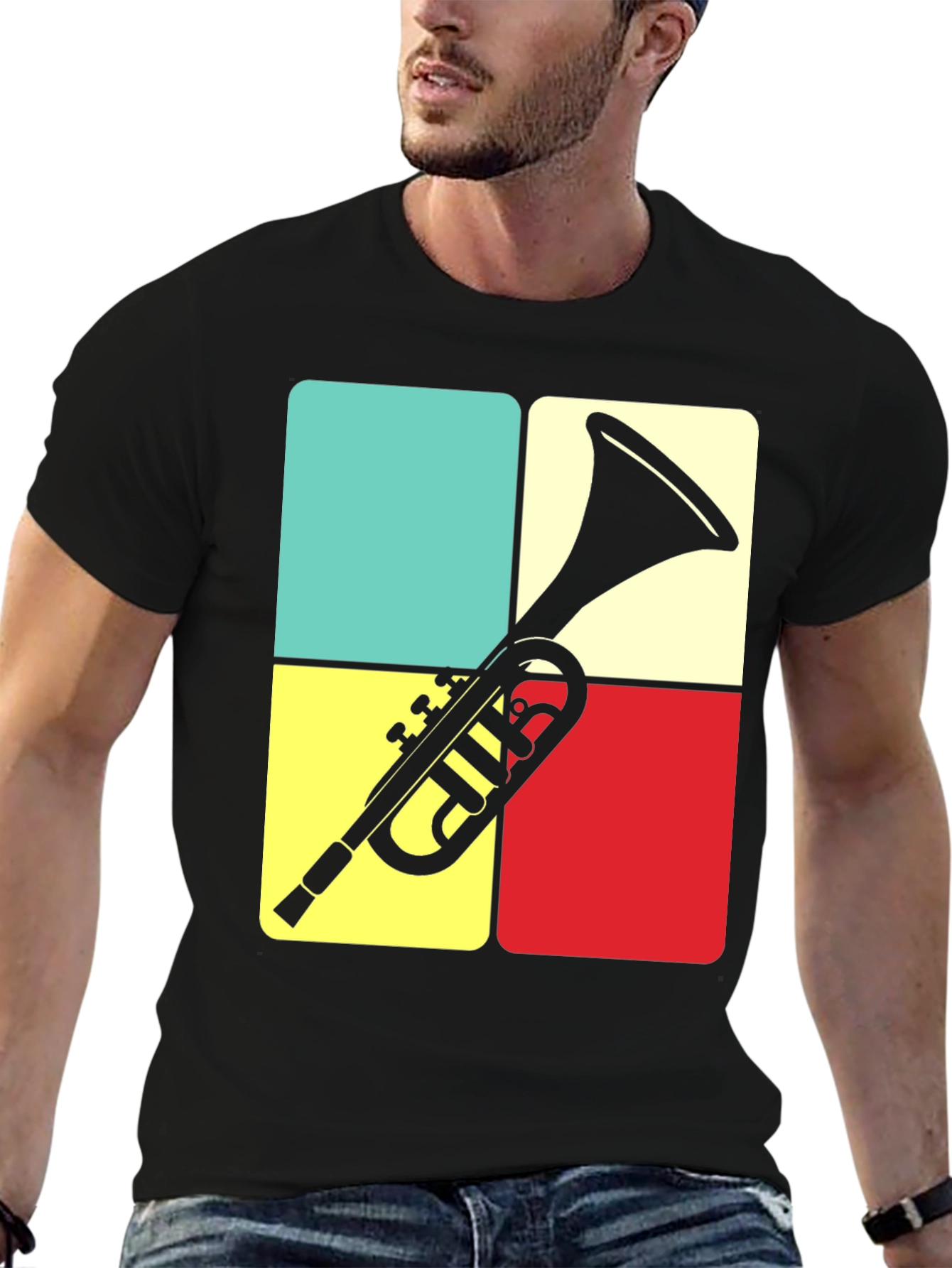 Retro Trumpet Graphic Tee - Musicians Style
