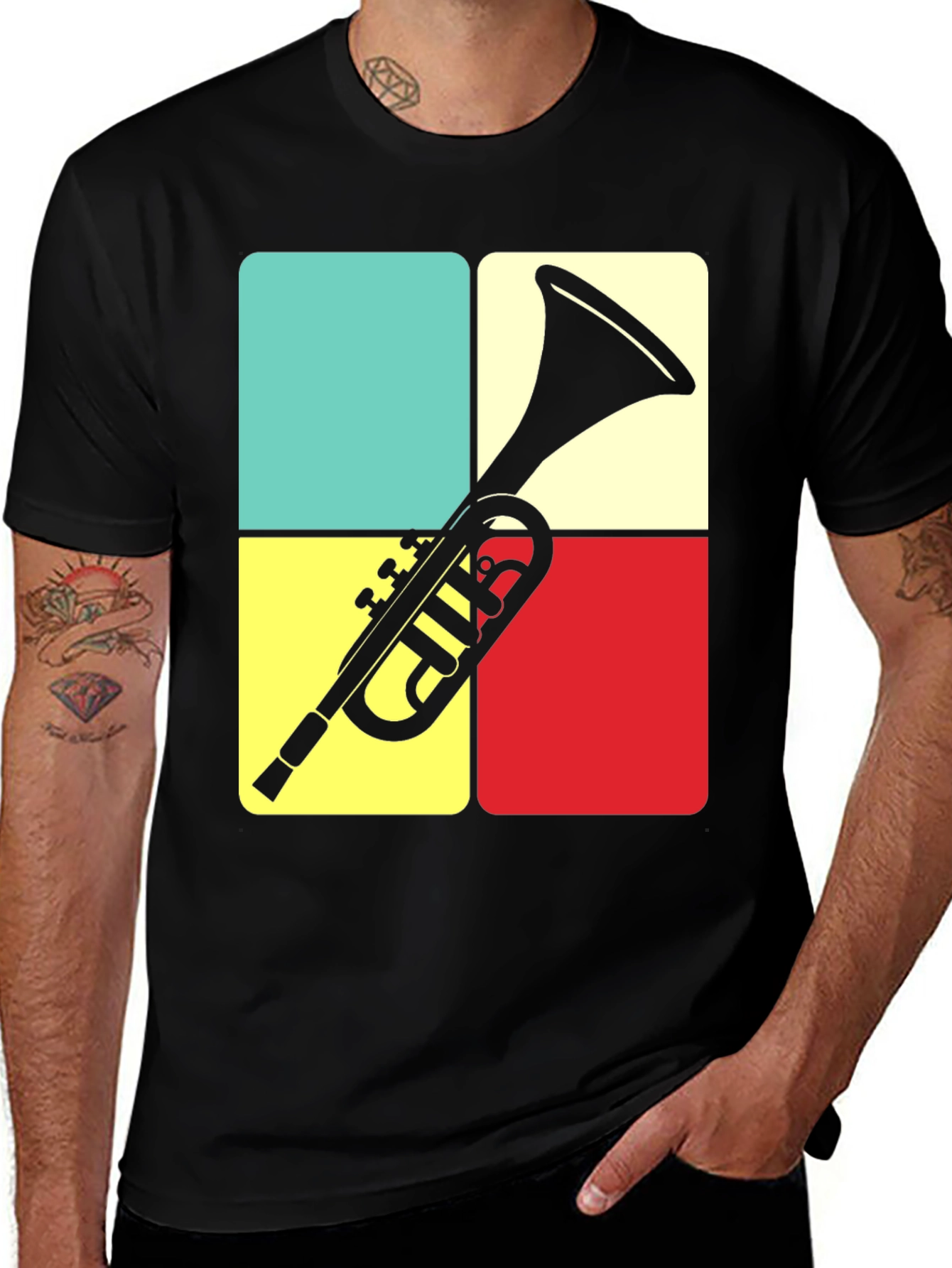 Retro Trumpet Graphic Tee - Musicians Style