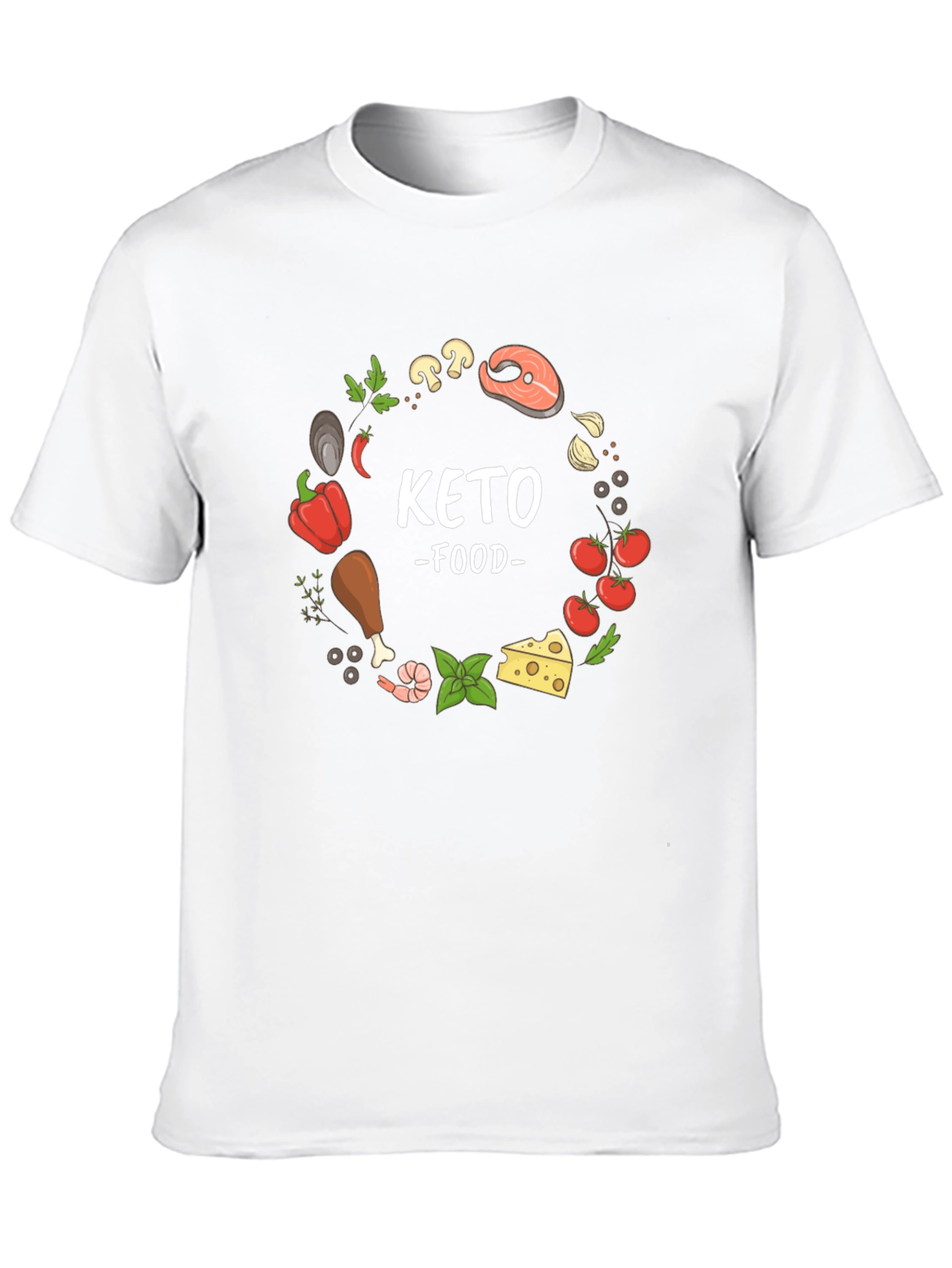 Keto Food T-Shirt - Black Casual Tee