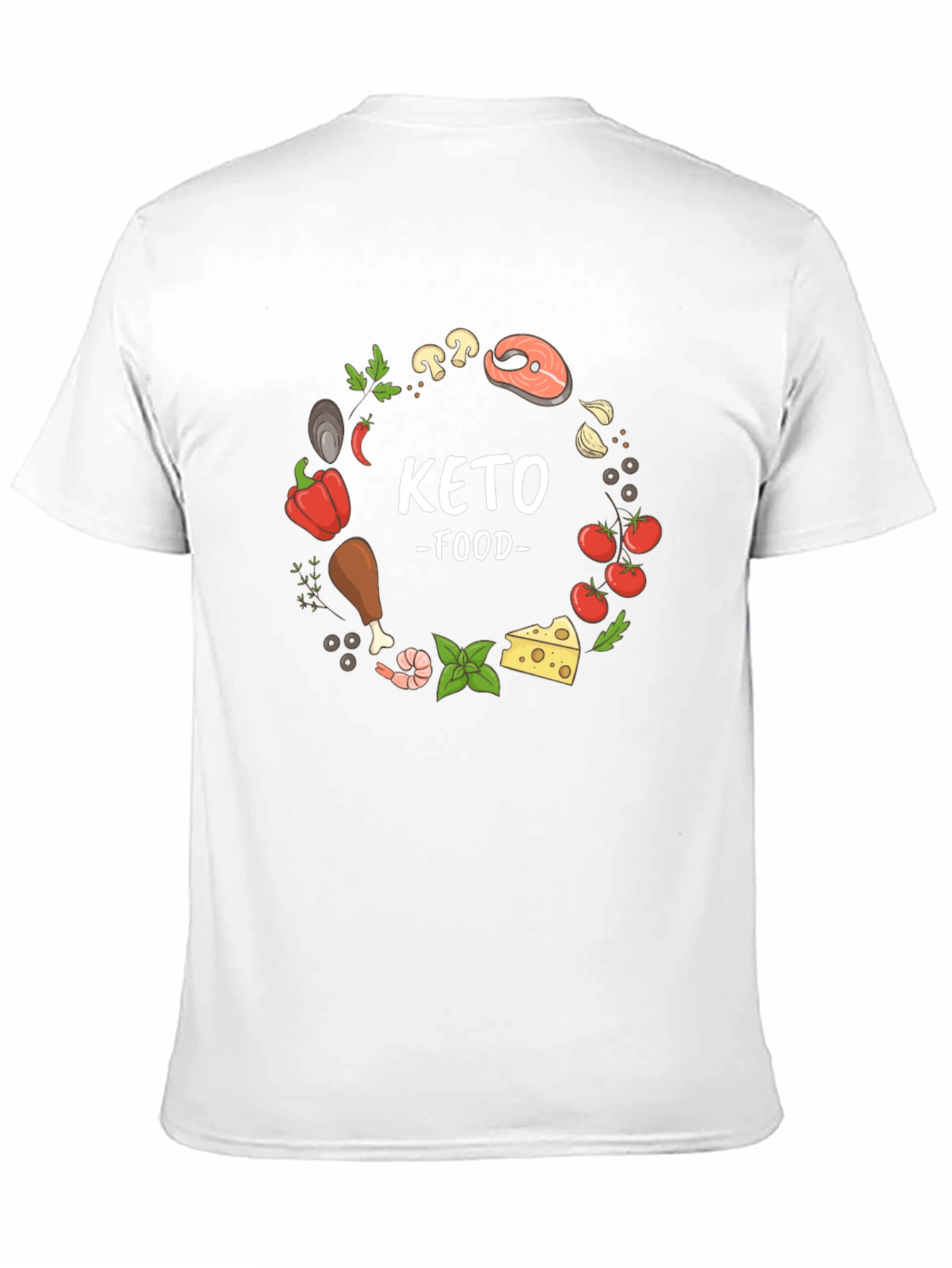 Keto Food T-Shirt - Black Casual Tee