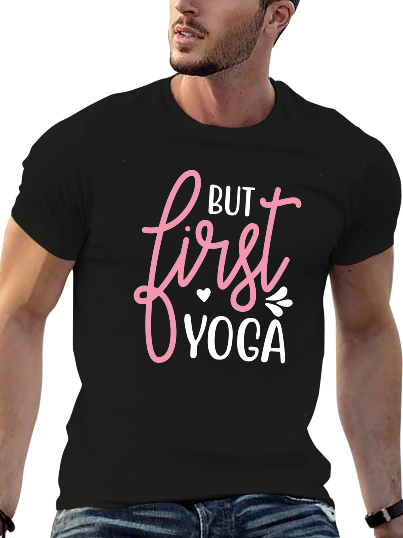 But First Yoga Black Graphic Tee