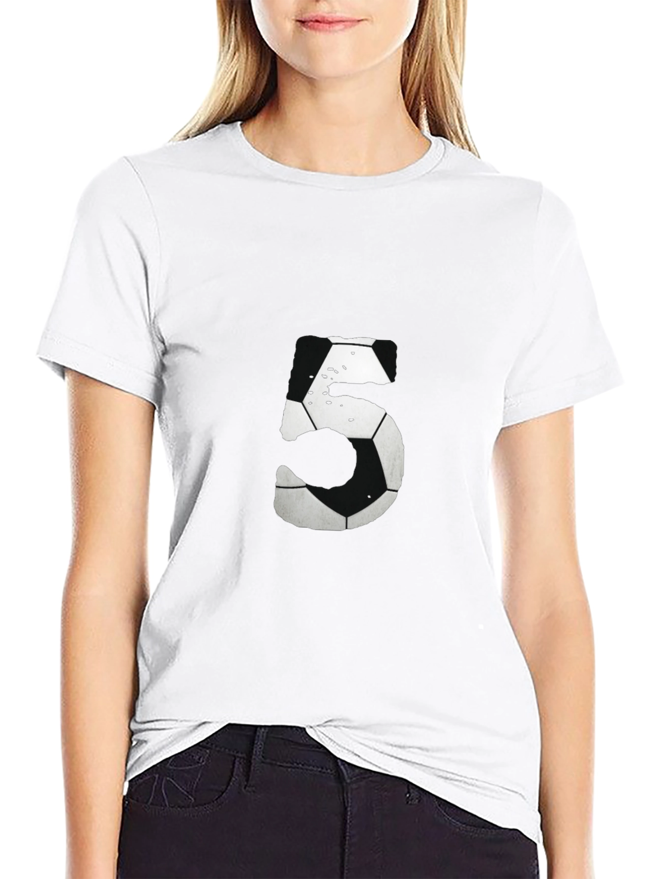 Soccer Ball Number 5 Graphic Tee