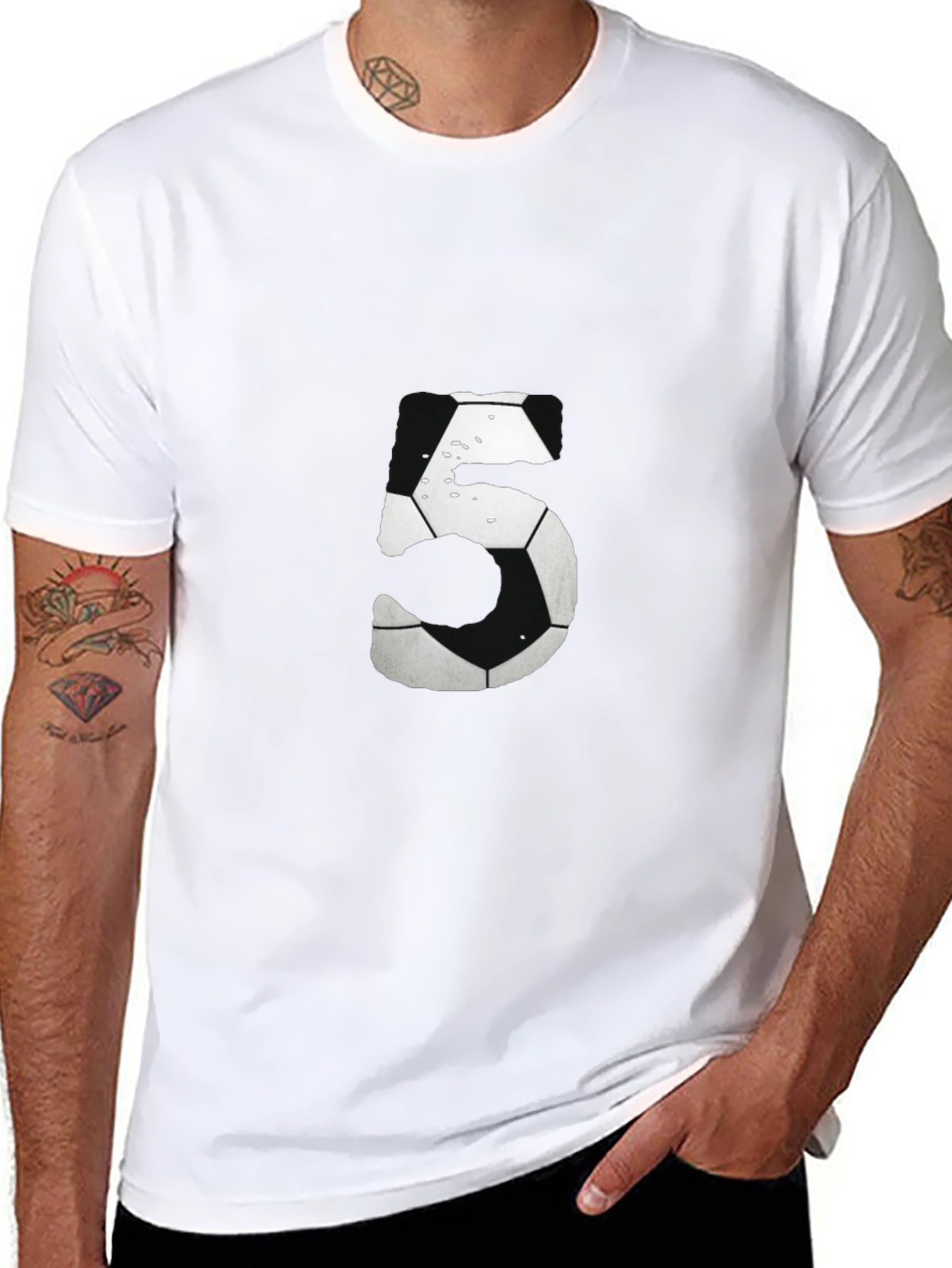 Soccer Ball Number 5 Graphic Tee