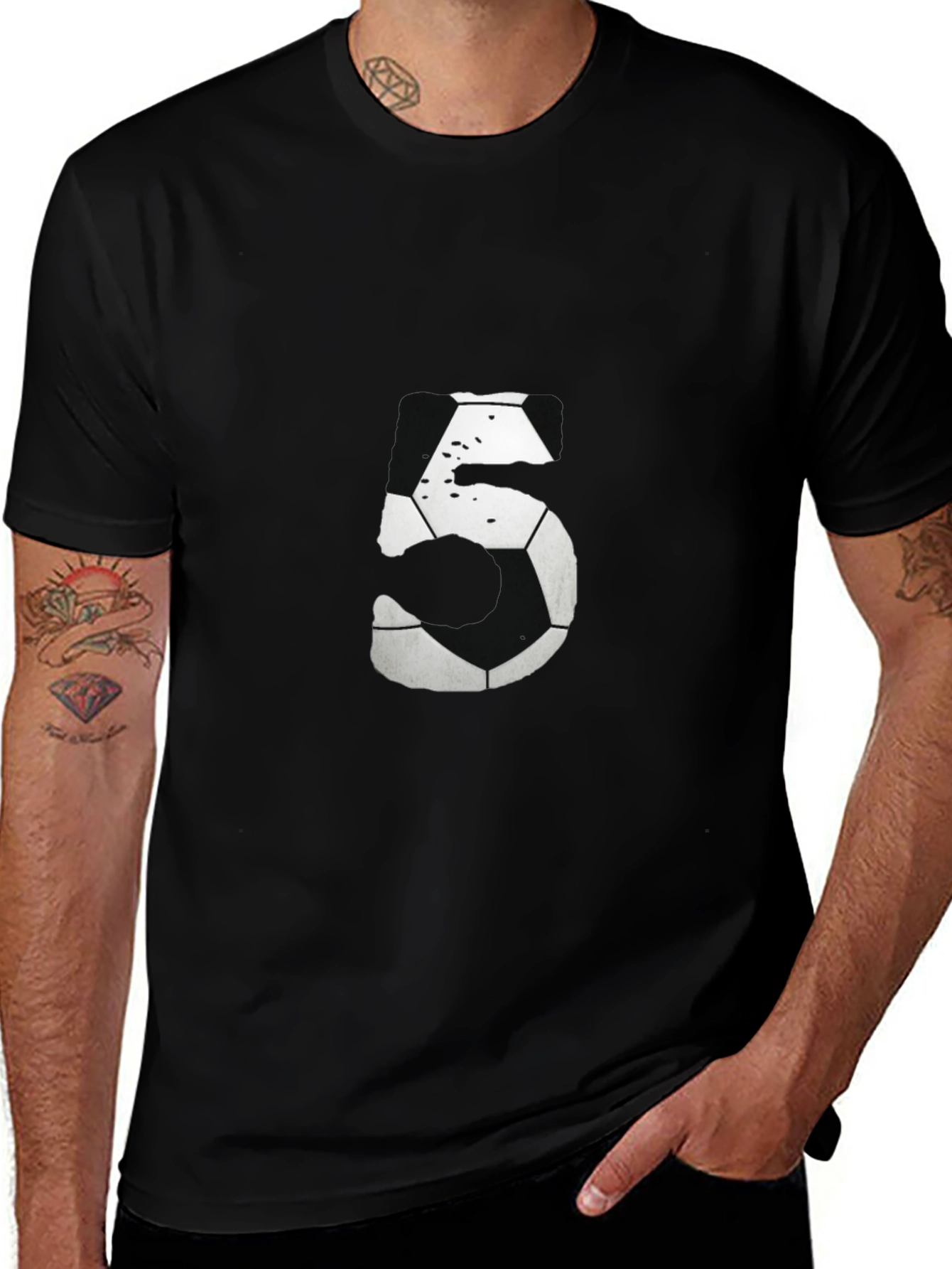 Soccer Ball Number 5 Graphic Tee