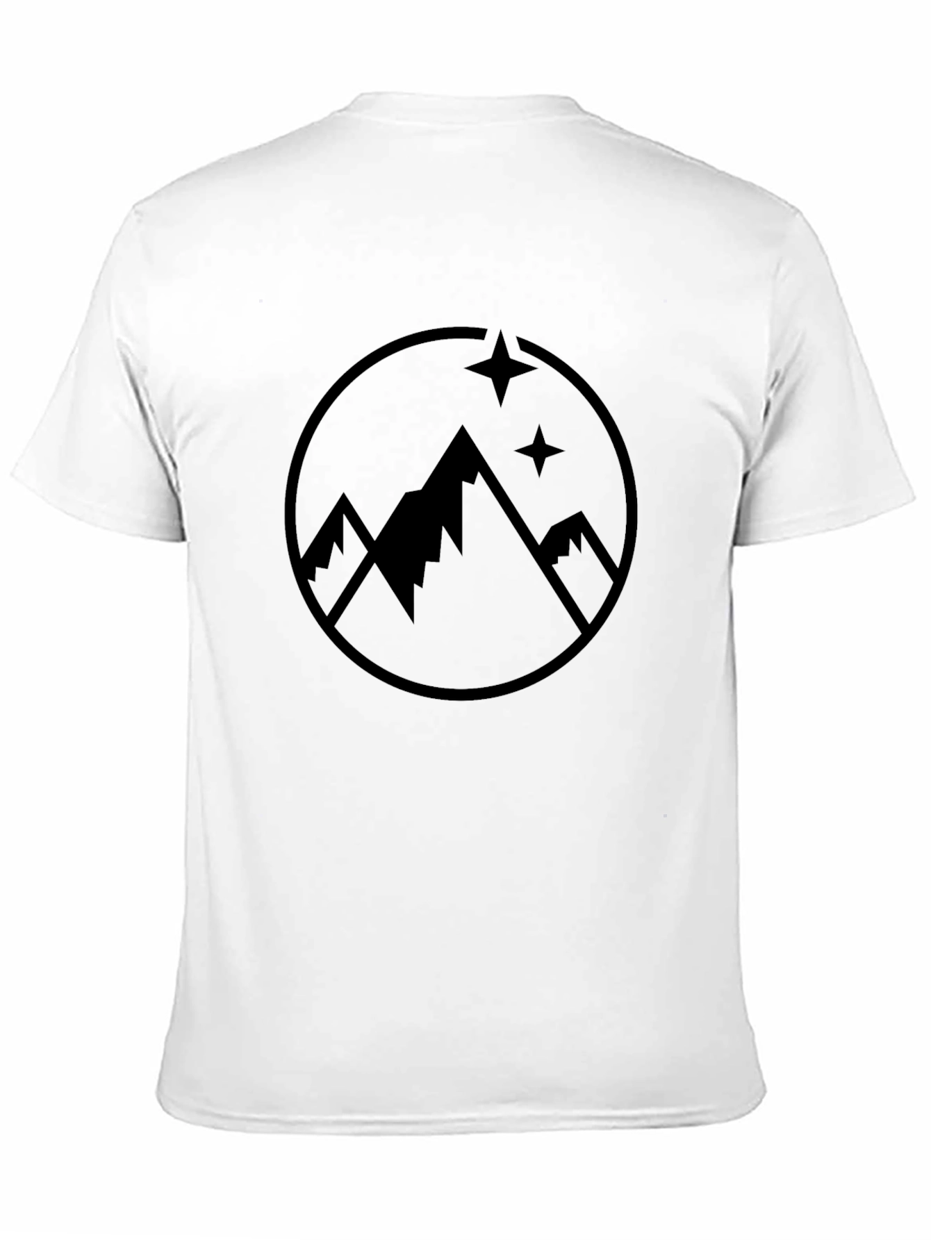 Mountains and Stars Graphic Tee - Black