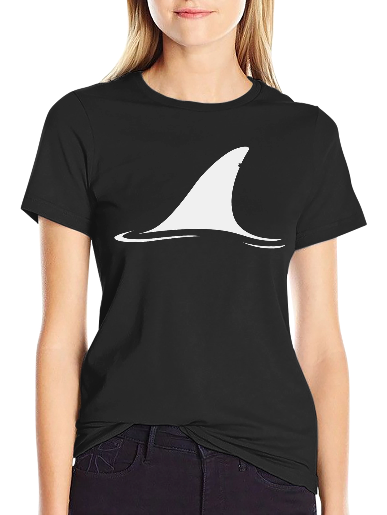 Shark Fin Graphic Tee - Mens Black T-Shirt