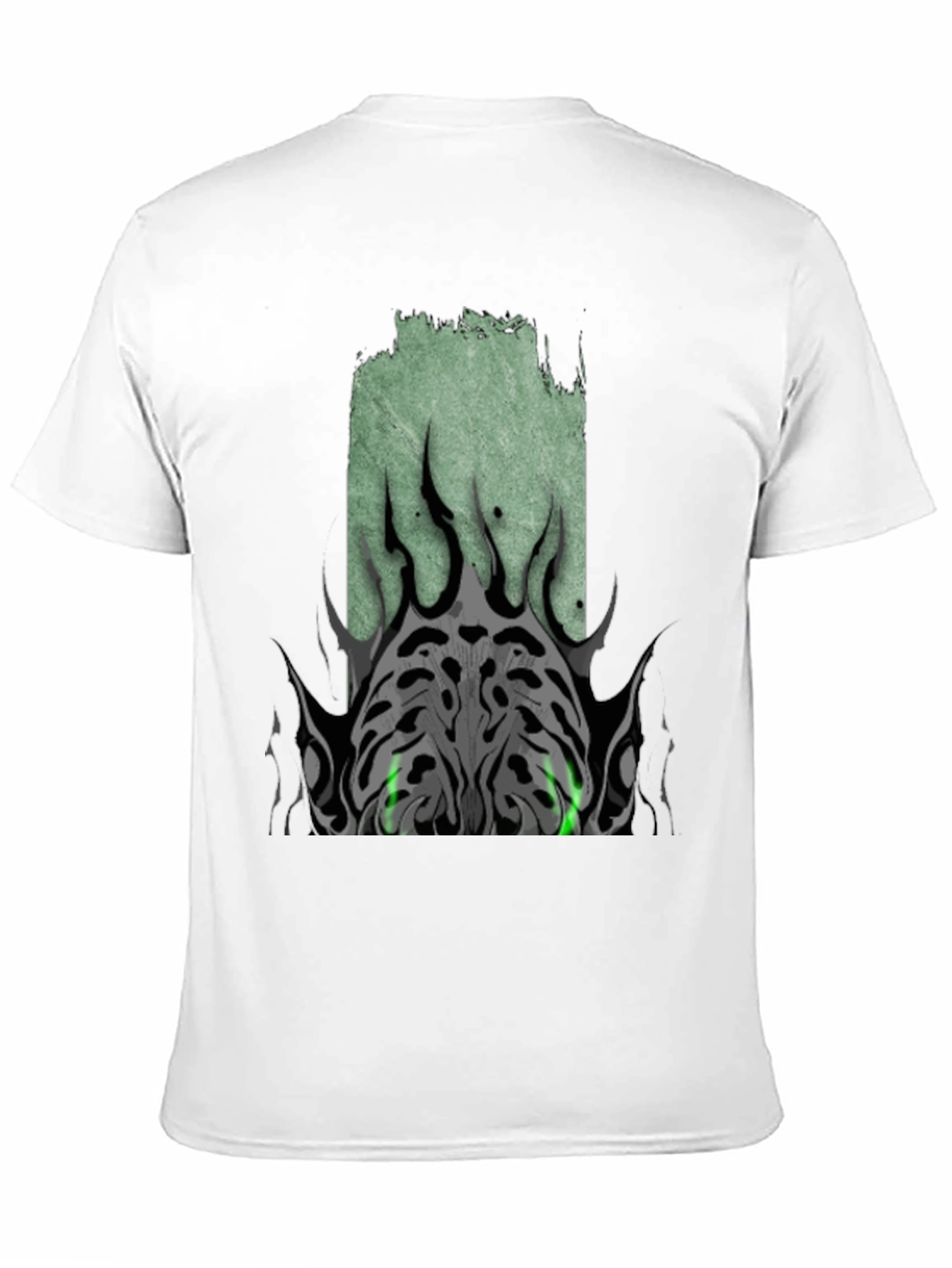 Mens Black Graphic Tee - Tribal Eye Design