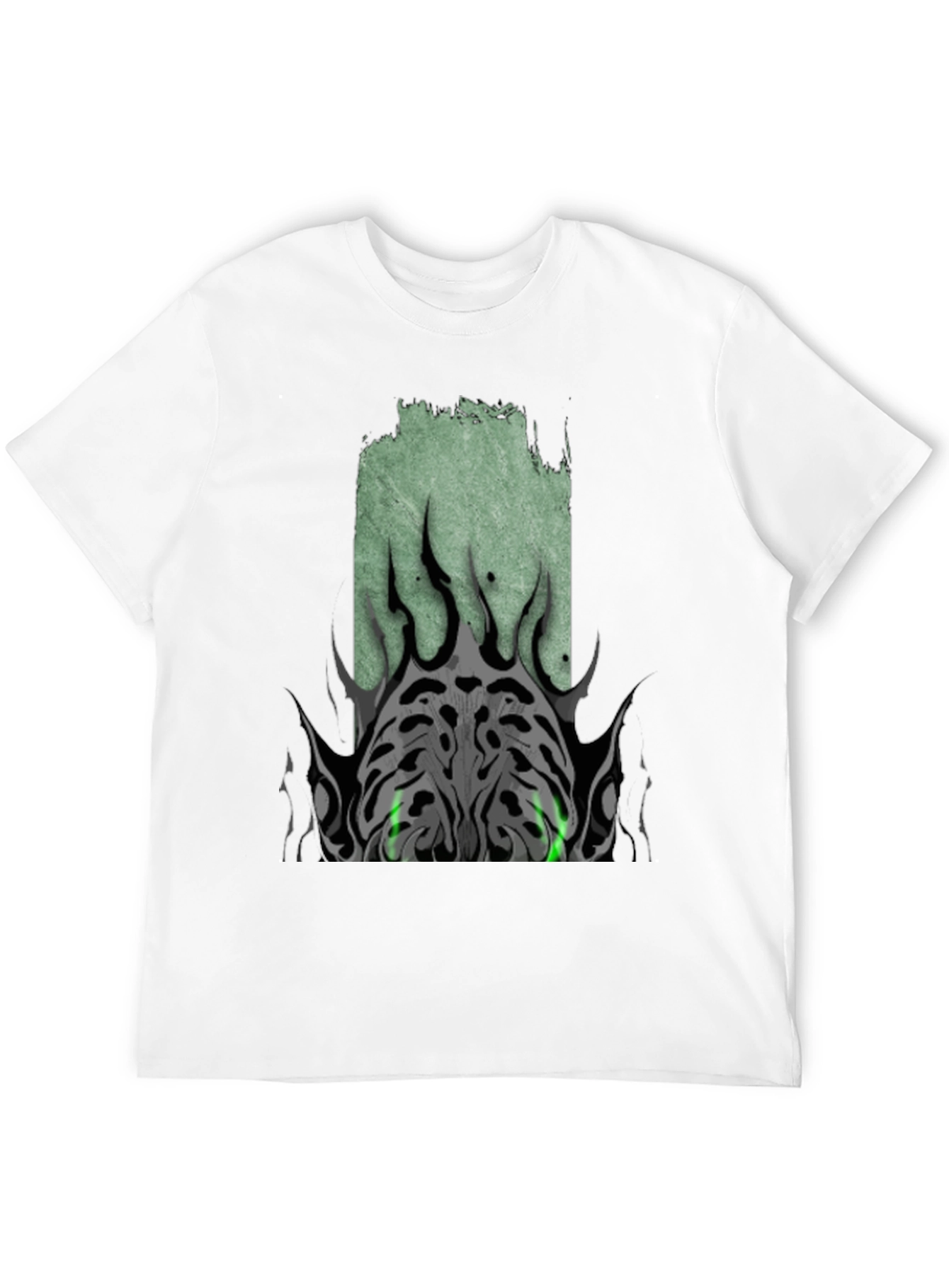 Mens Black Graphic Tee - Tribal Eye Design