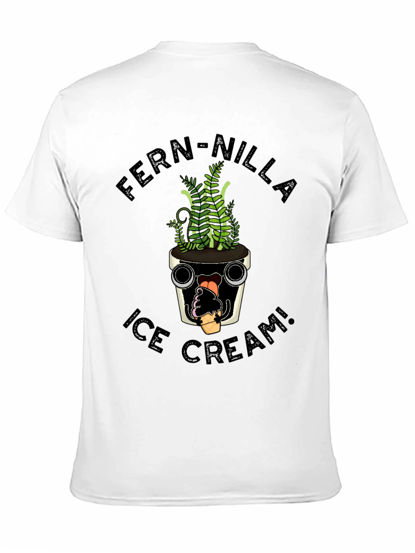 Fern-Nilla Ice Cream Black T-Shirt