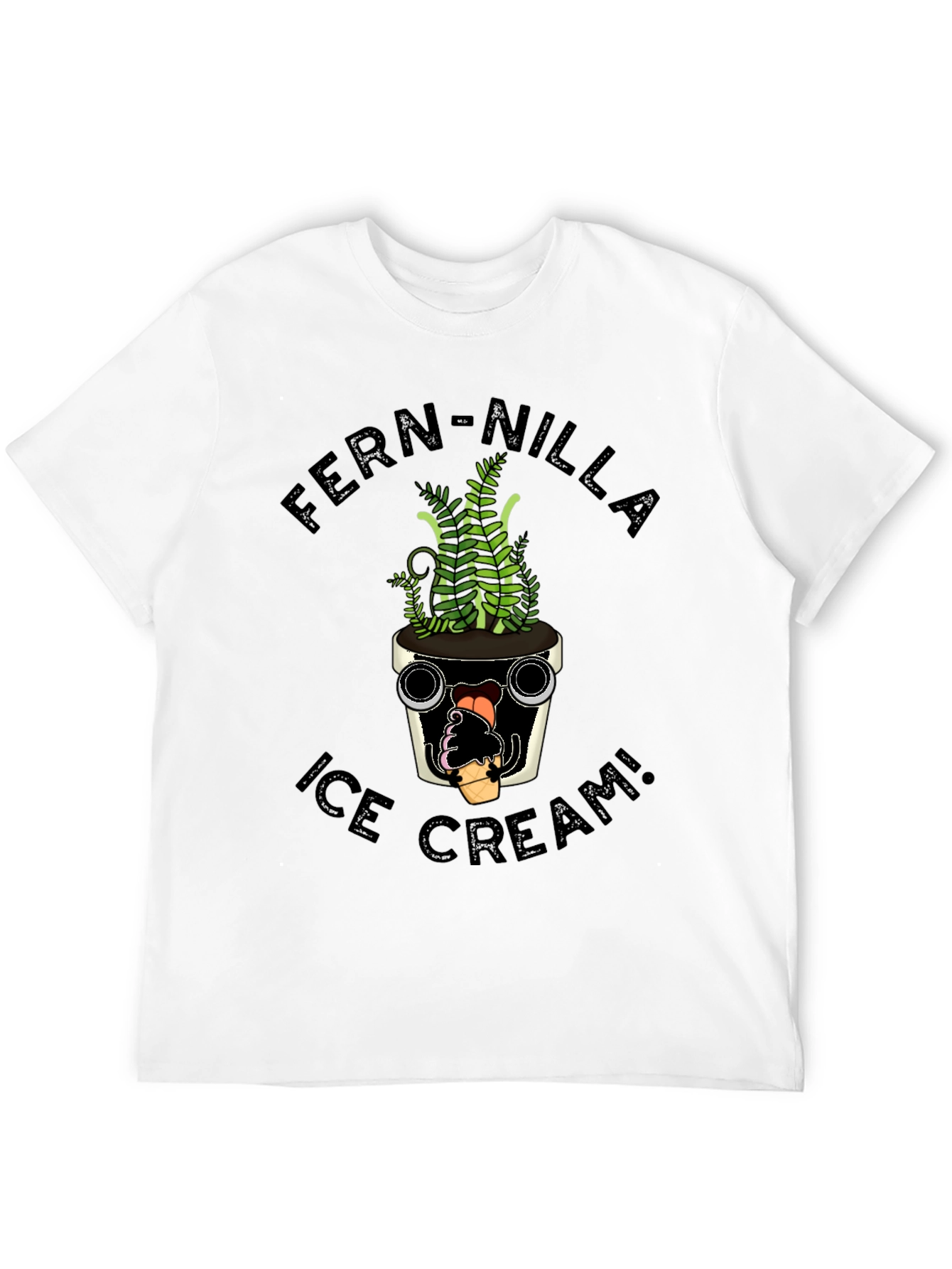 Fern-Nilla Ice Cream Black T-Shirt