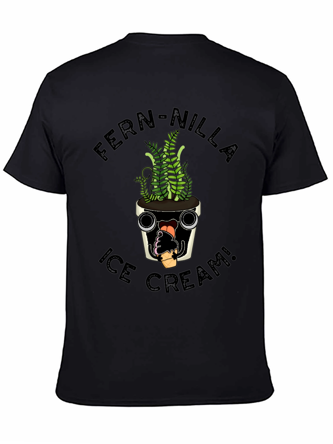 Fern-Nilla Ice Cream Black T-Shirt