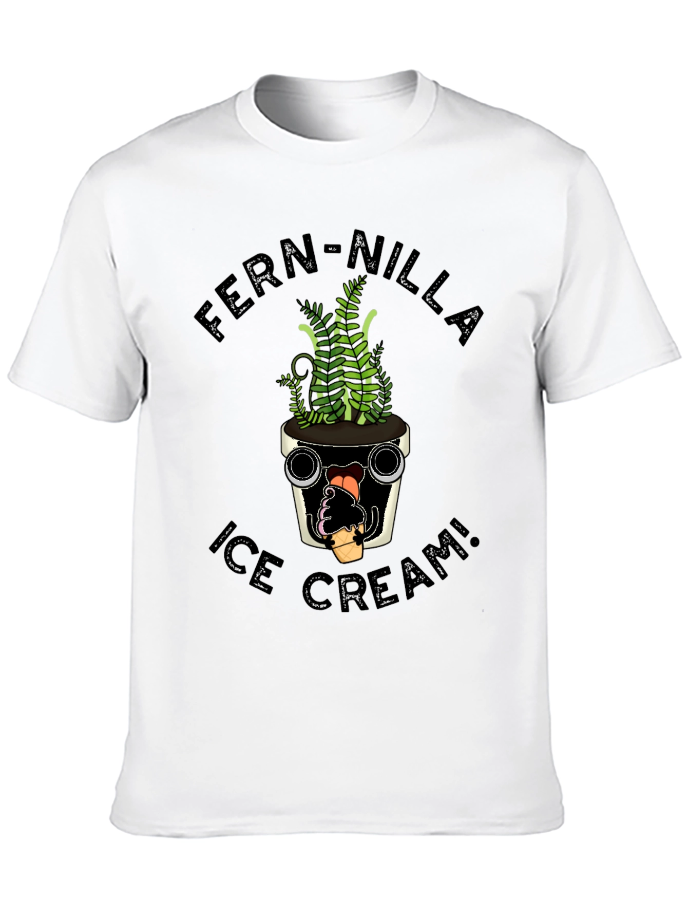 Fern-Nilla Ice Cream Black T-Shirt