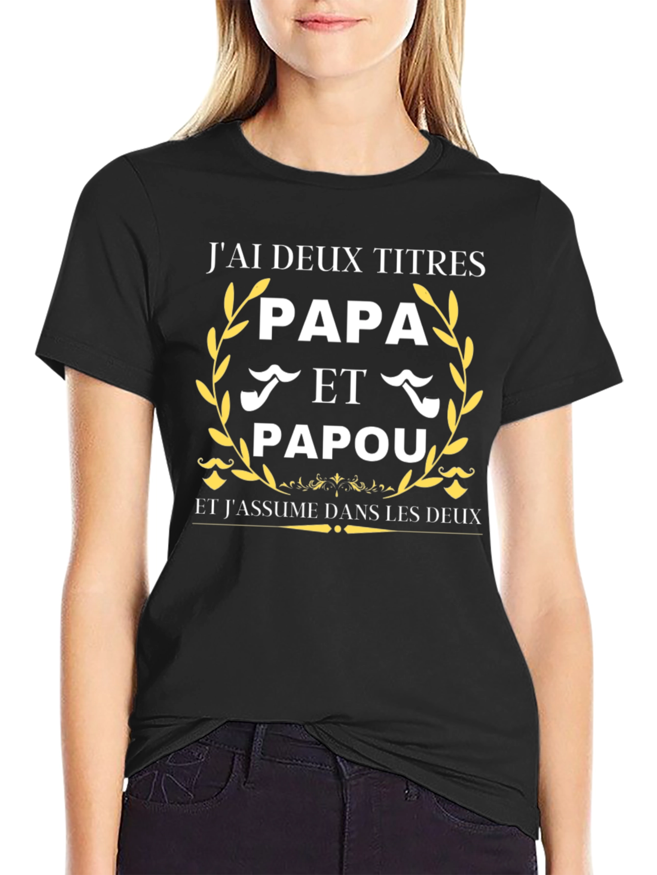 Papa & Papou T-Shirt - I Have Two Titles
