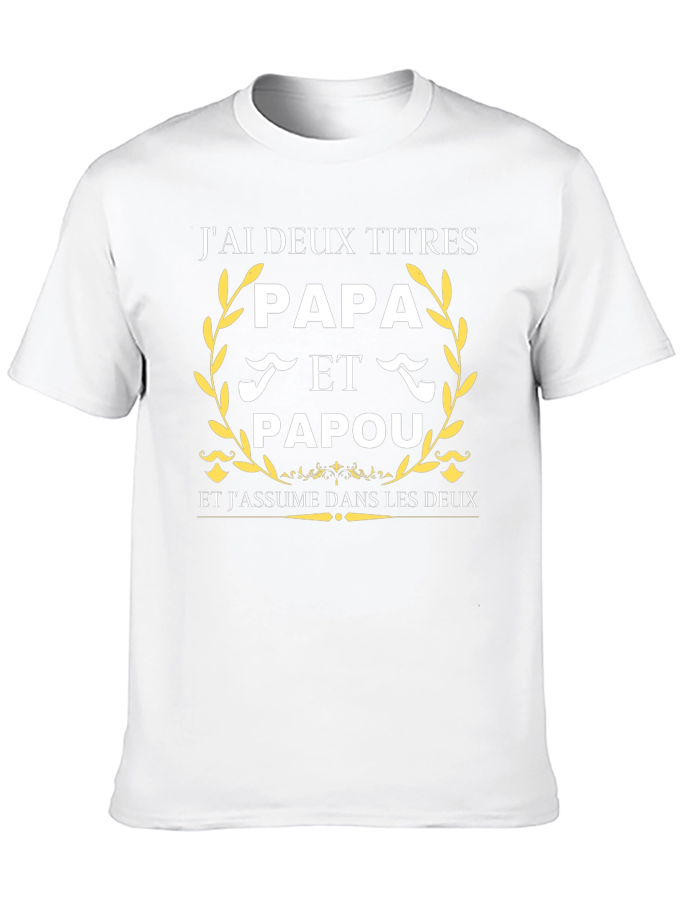 Papa & Papou T-Shirt - I Have Two Titles