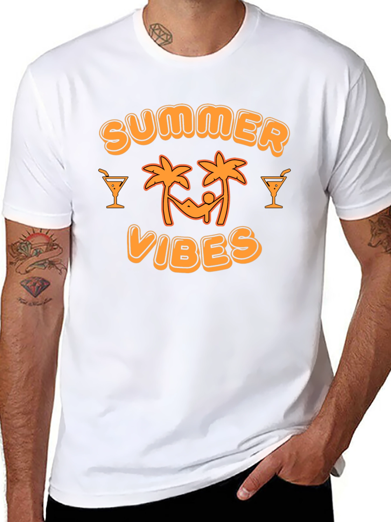 Summer Vibes Black T-Shirt