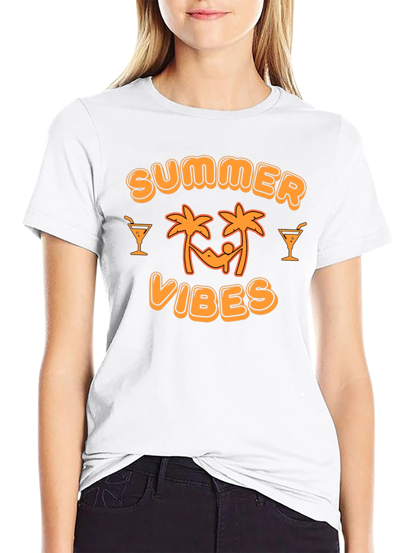 Summer Vibes Black T-Shirt