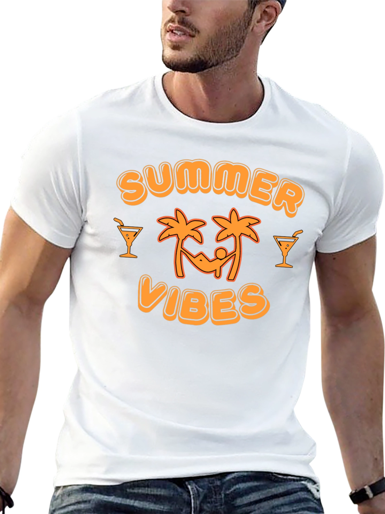 Summer Vibes Black T-Shirt