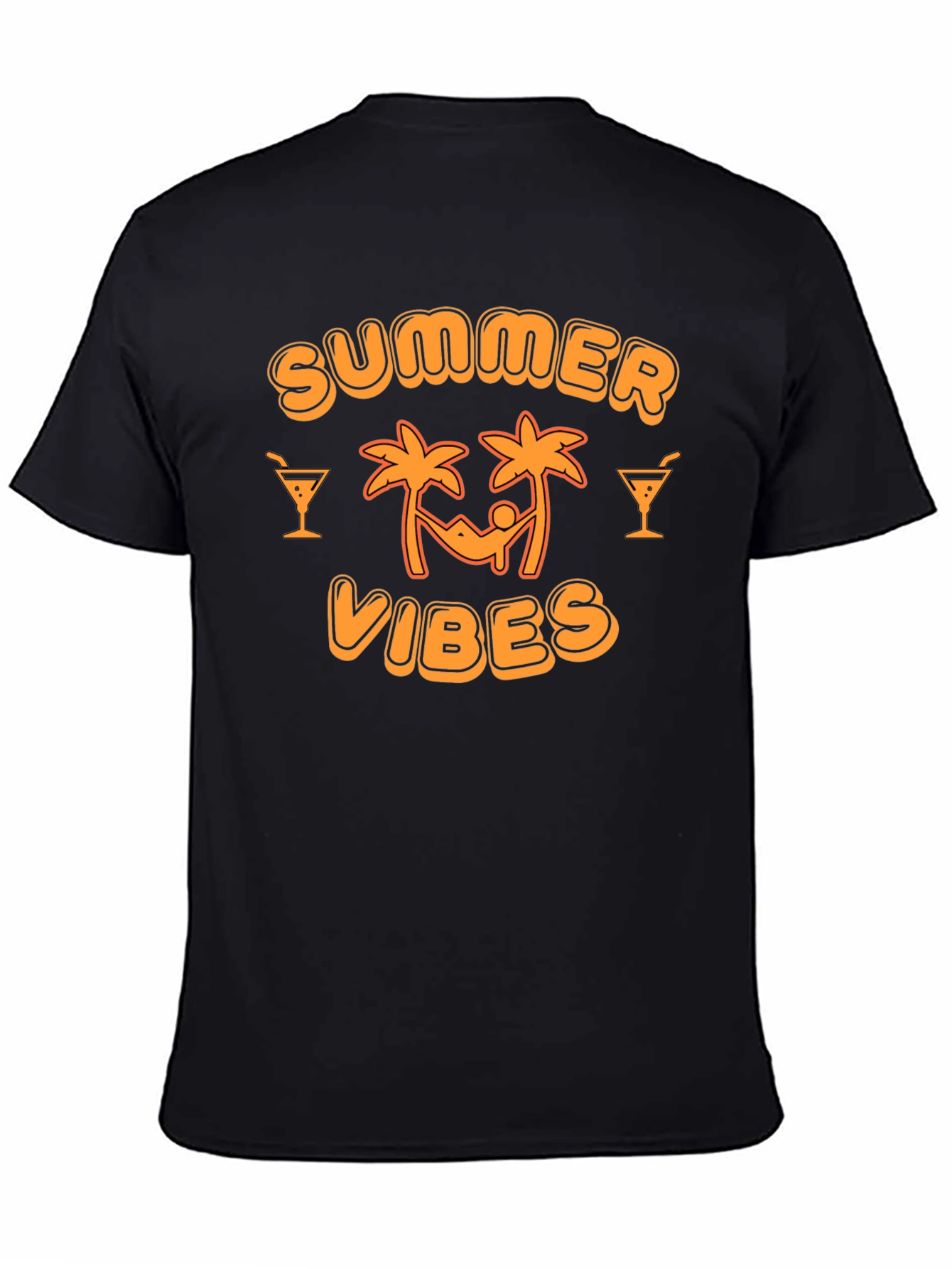 Summer Vibes Black T-Shirt