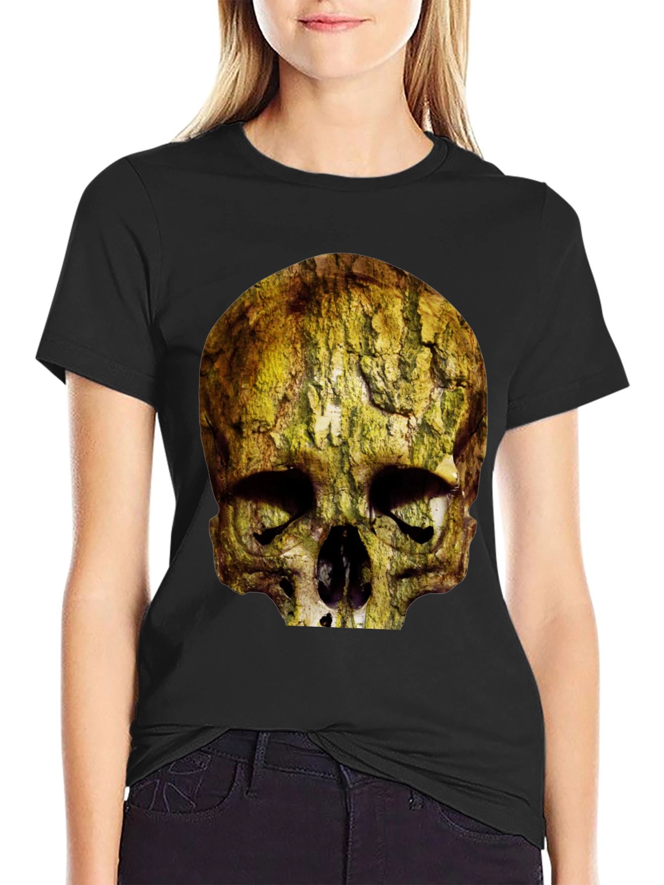 Skull Bark Graphic Tee - Unique Print Shirt