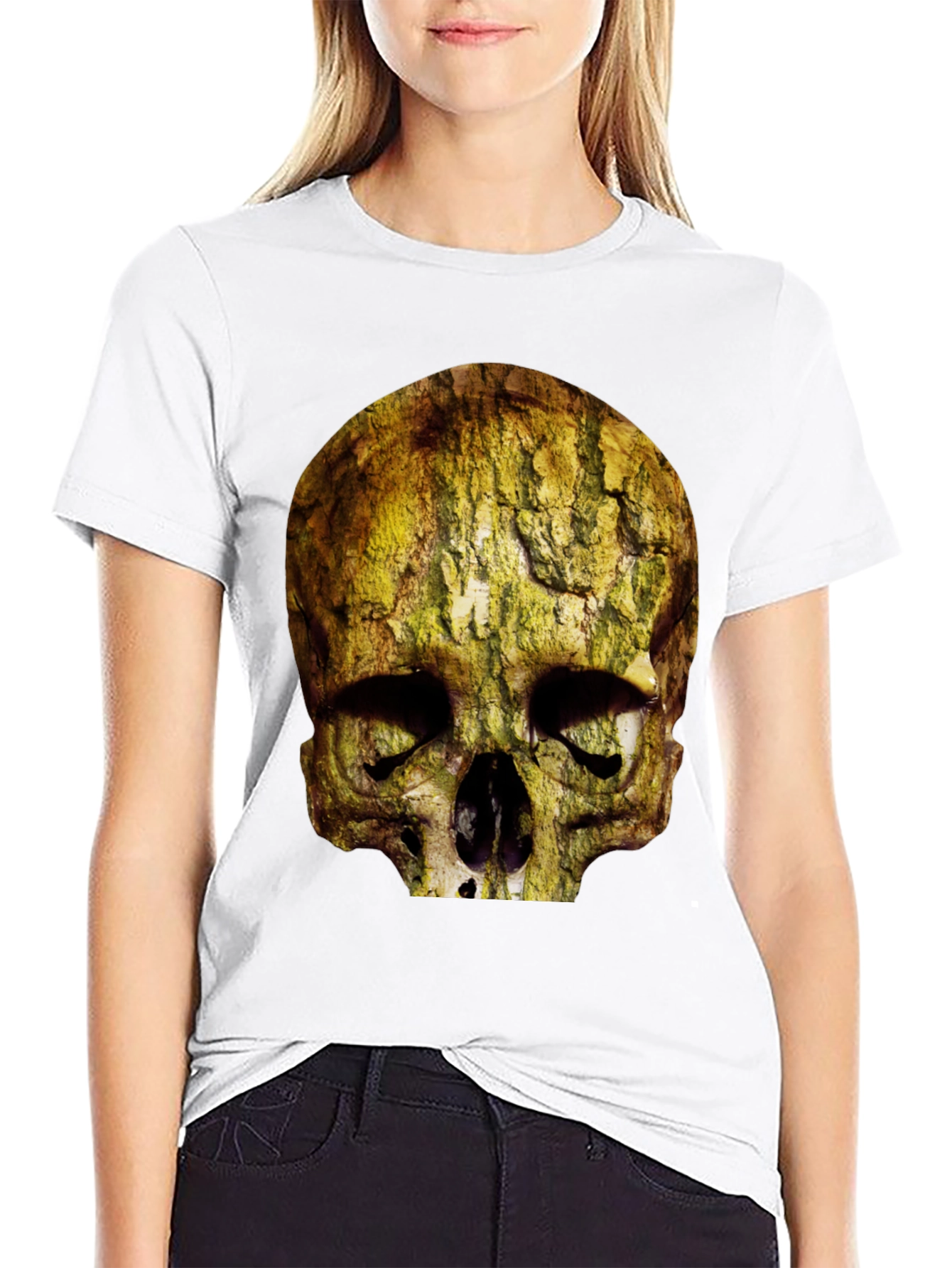 Skull Bark Graphic Tee - Unique Print Shirt