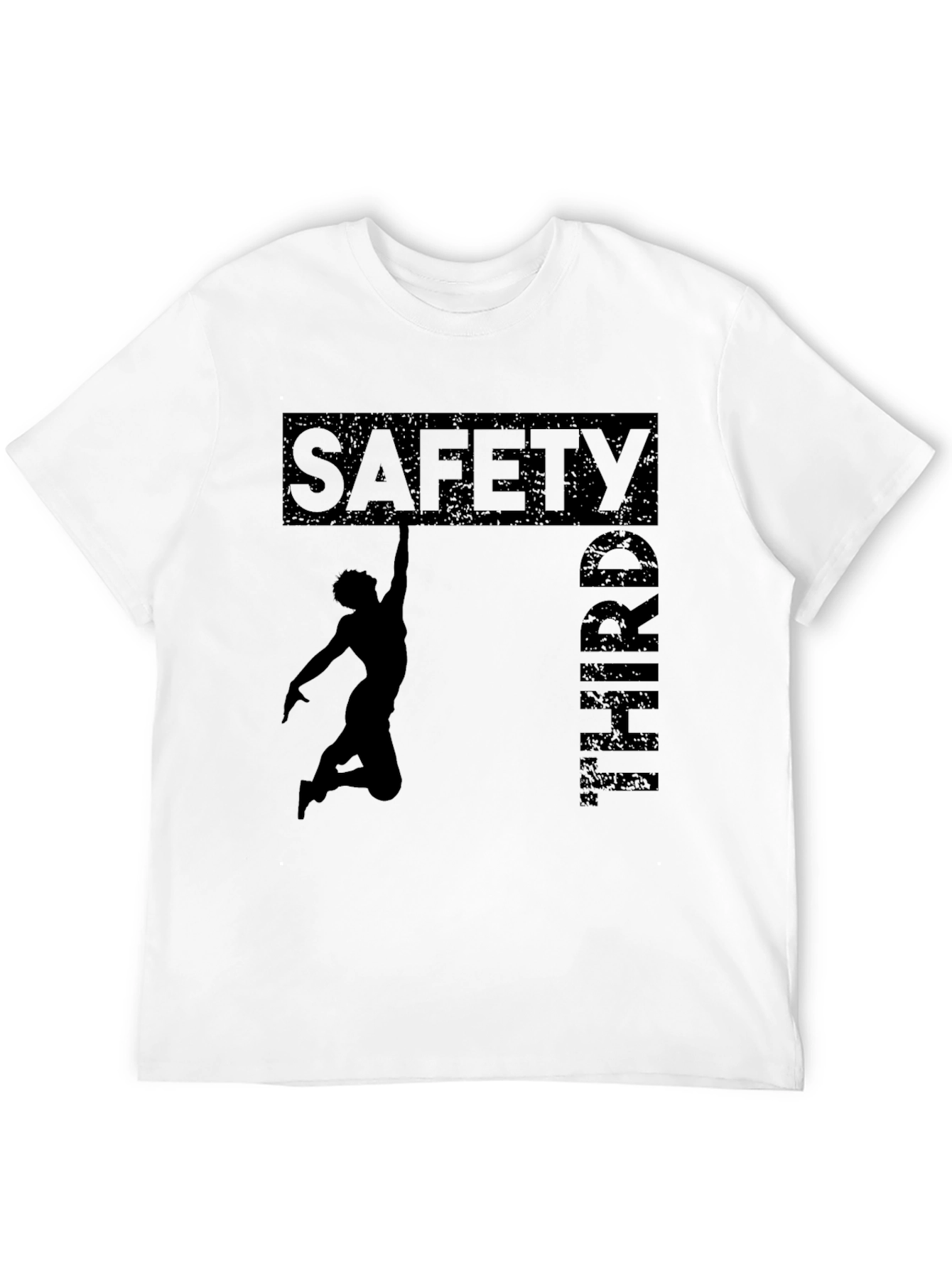 Safety Third Graphic T-Shirt - Black Crew Neck Tee