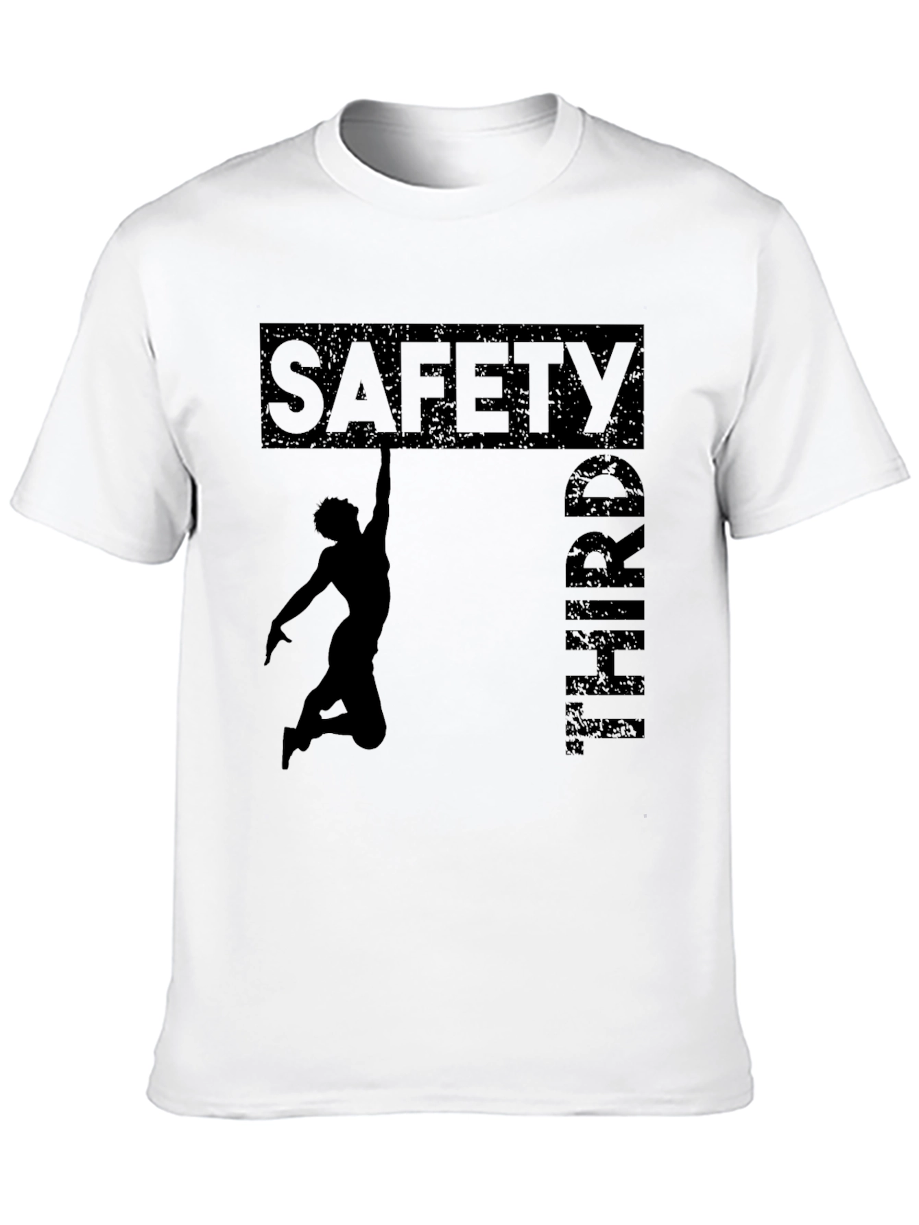 Safety Third Graphic T-Shirt - Black Crew Neck Tee