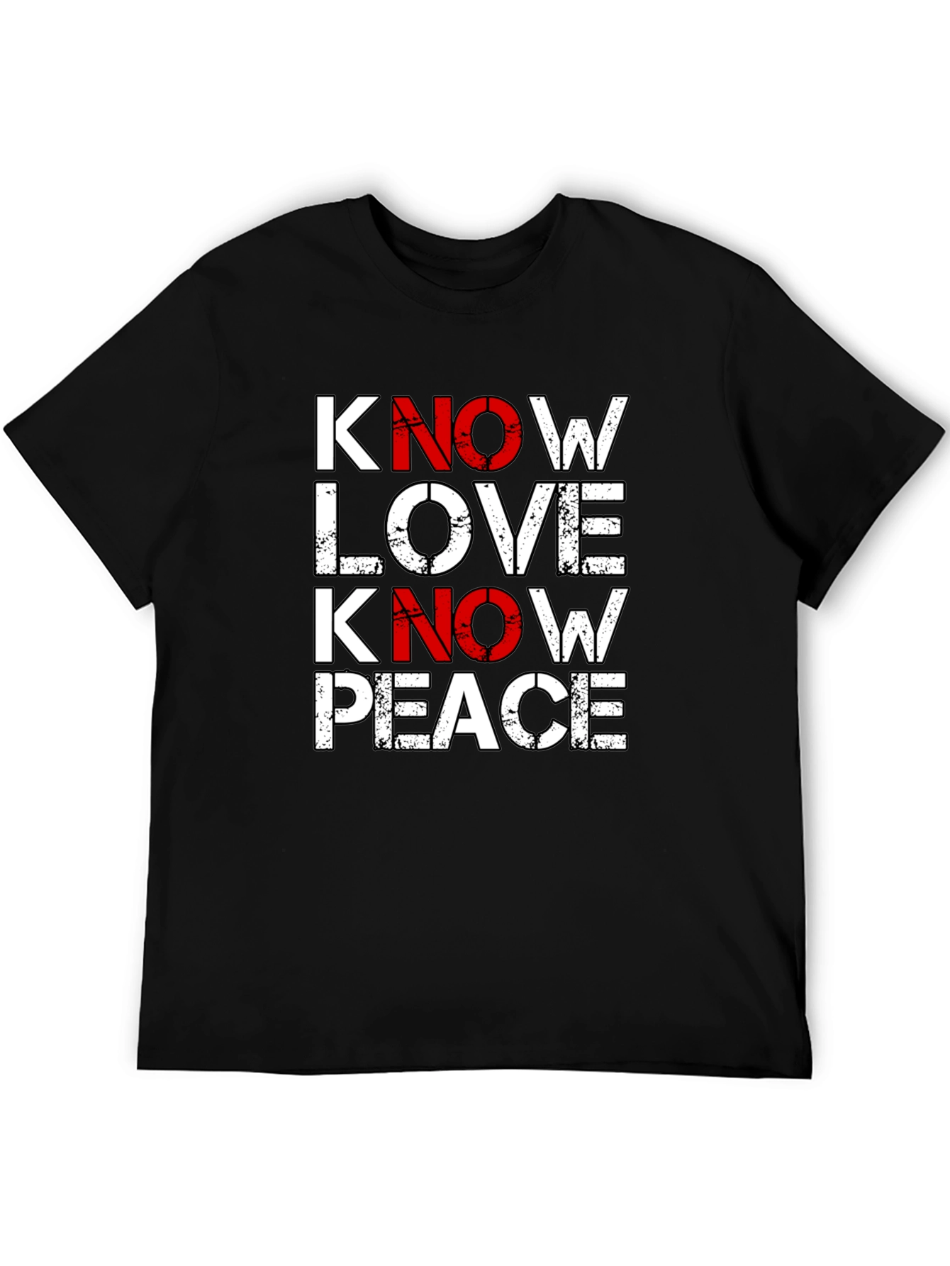 Know Love Know Peace Graphic Tee - Black