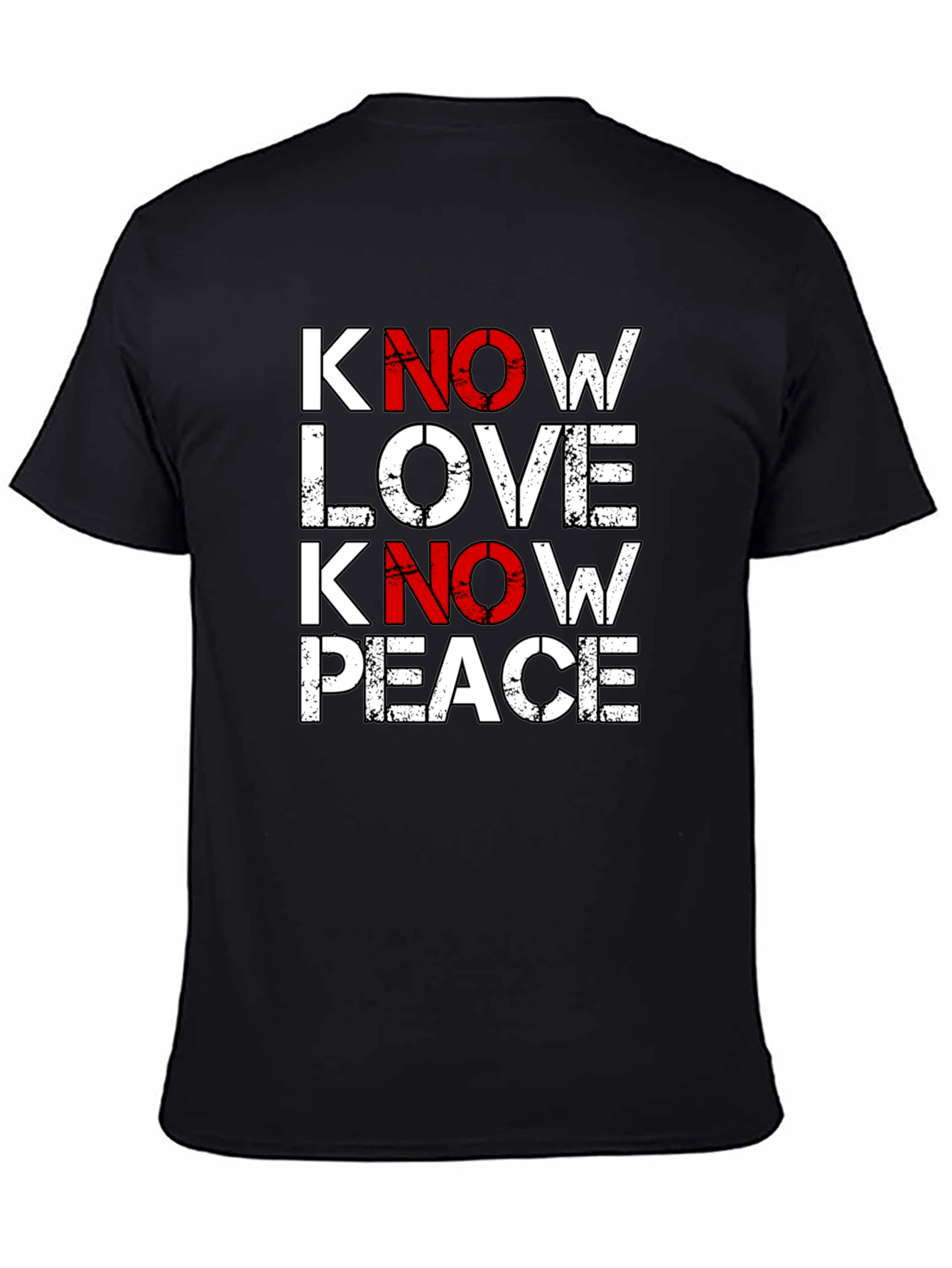 Know Love Know Peace Graphic Tee - Black