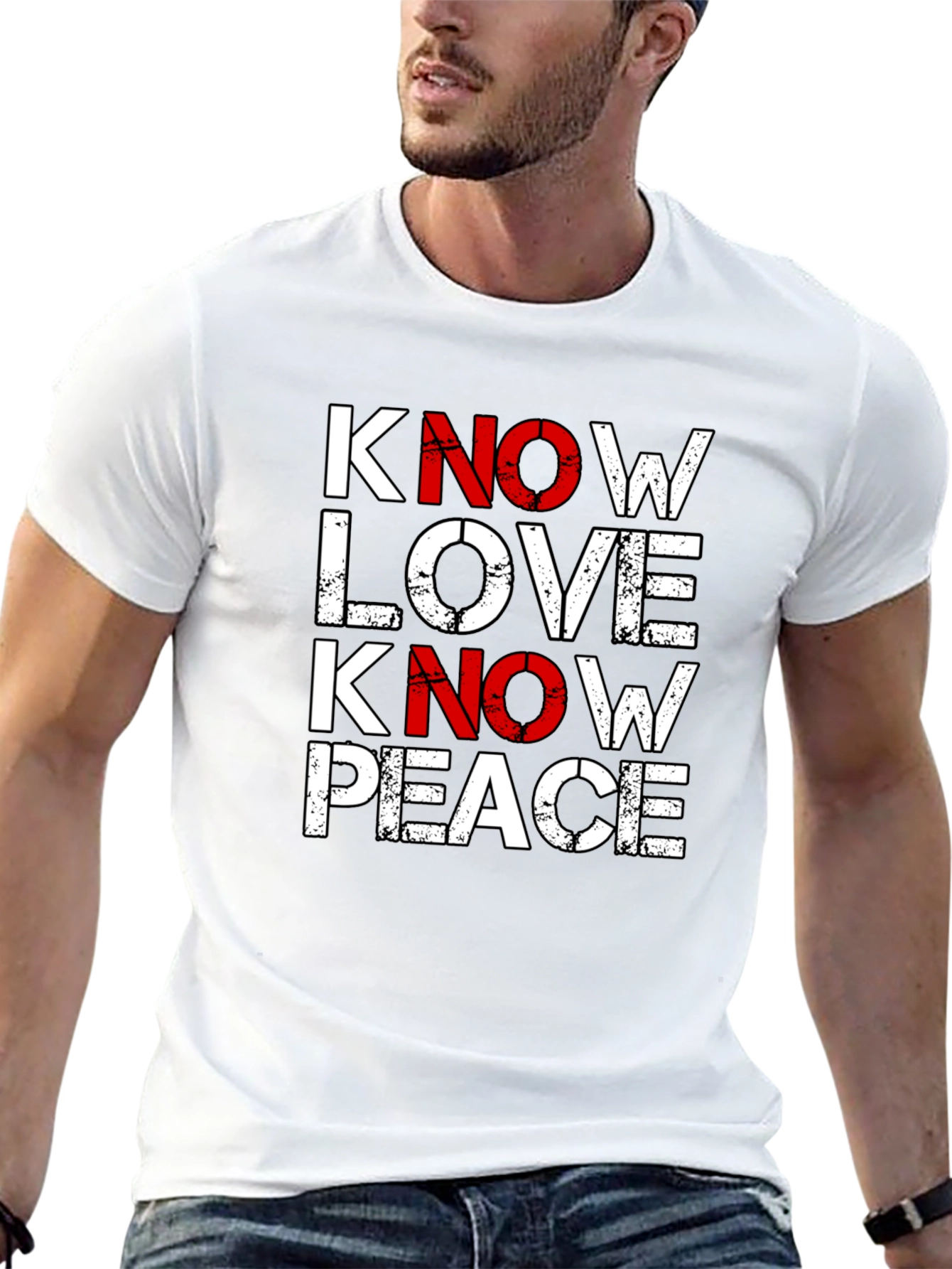 Know Love Know Peace Graphic Tee - Black