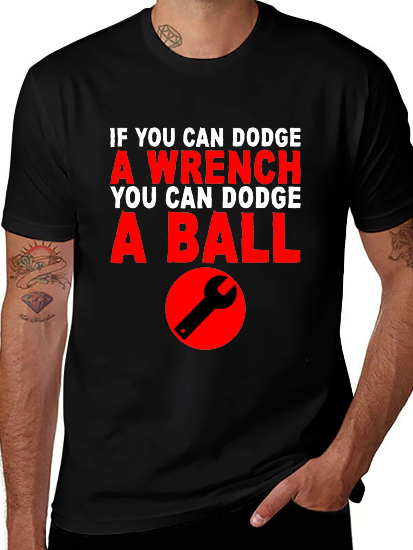 Dodge Wrench Dodgeball Funny T-Shirt