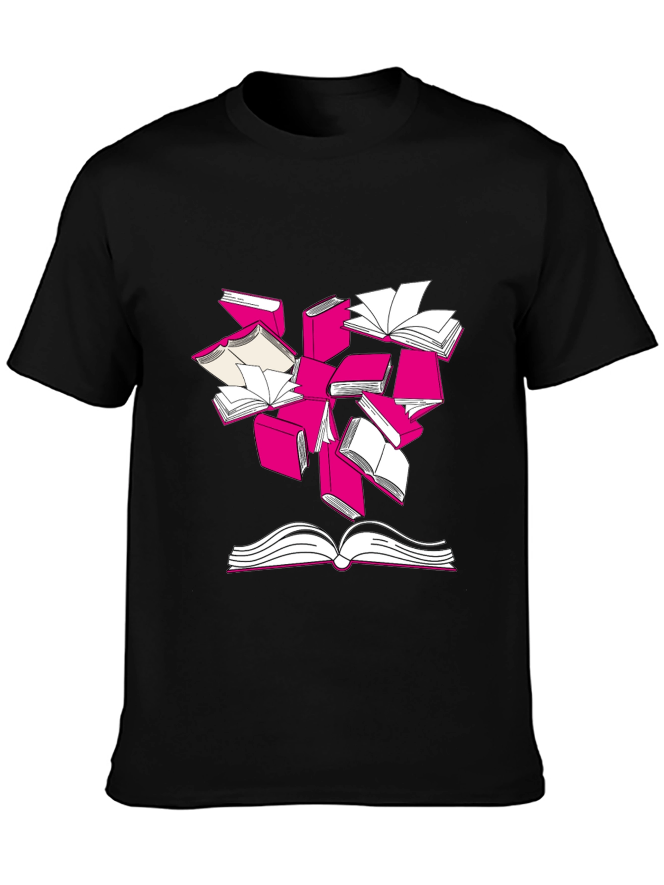 Literary T-Shirt - Flying Books Design