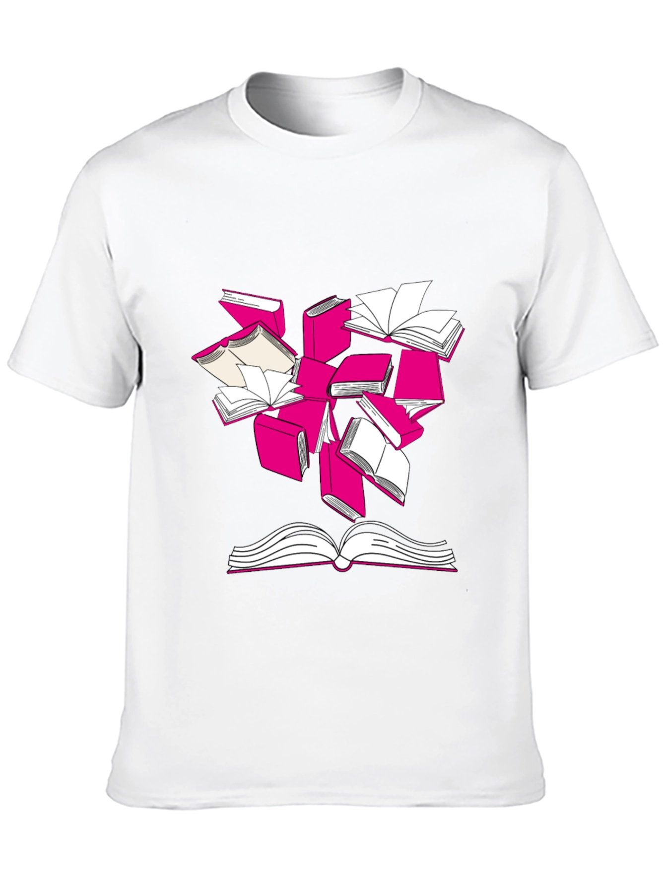 Literary T-Shirt - Flying Books Design
