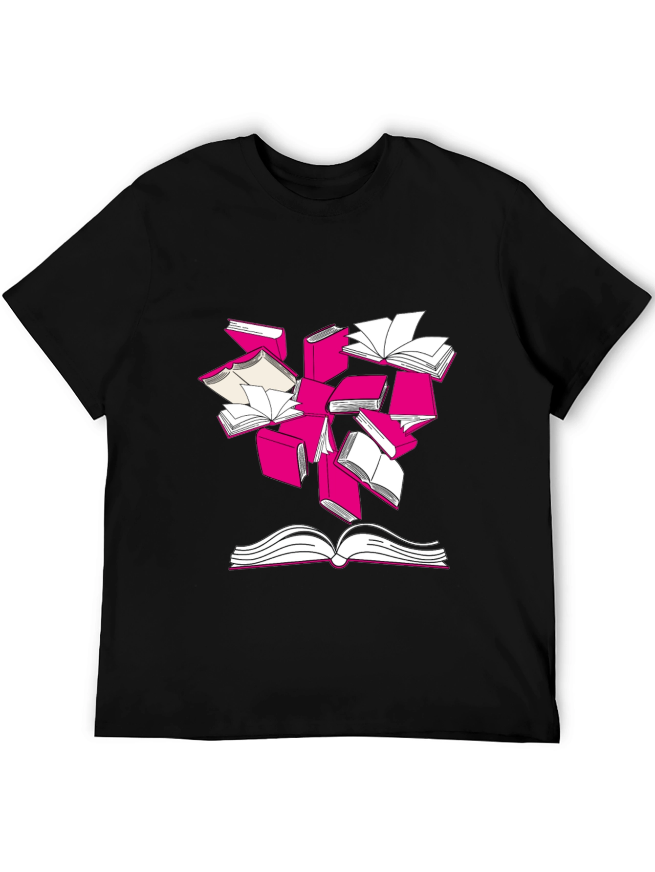 Literary T-Shirt - Flying Books Design
