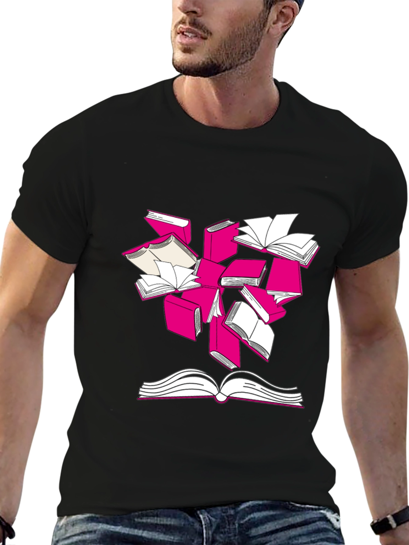 Literary T-Shirt - Flying Books Design