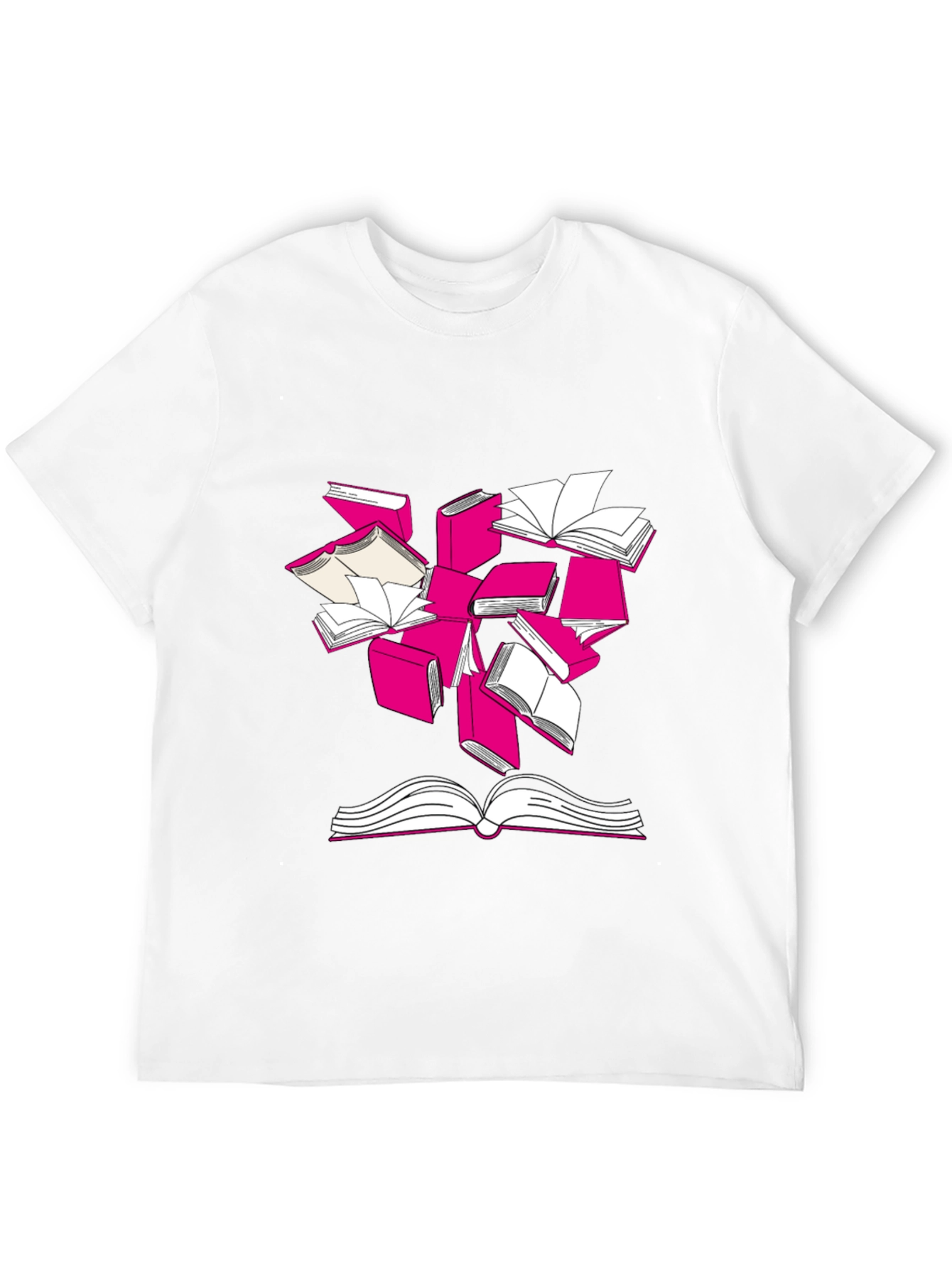 Literary T-Shirt - Flying Books Design