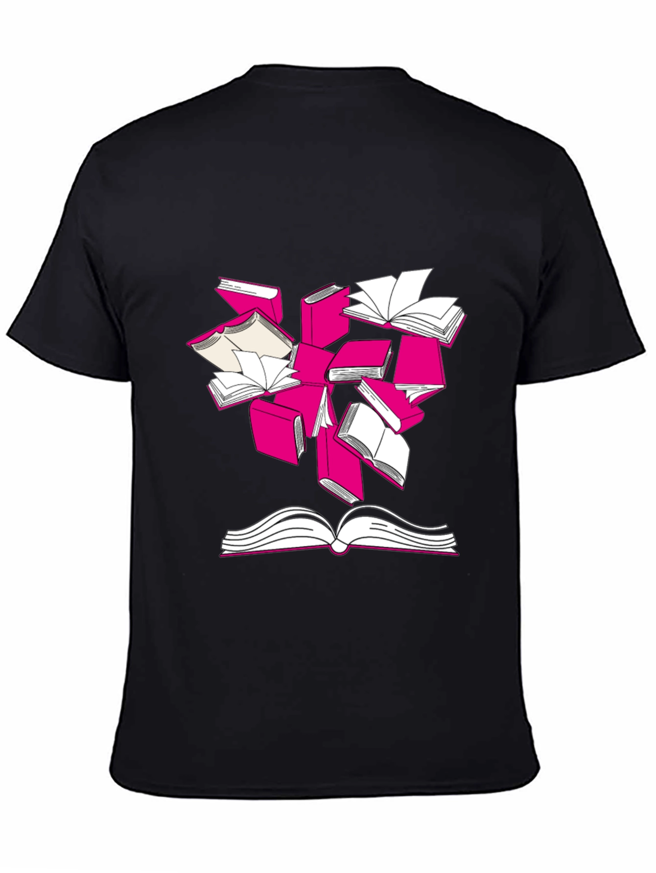 Literary T-Shirt - Flying Books Design