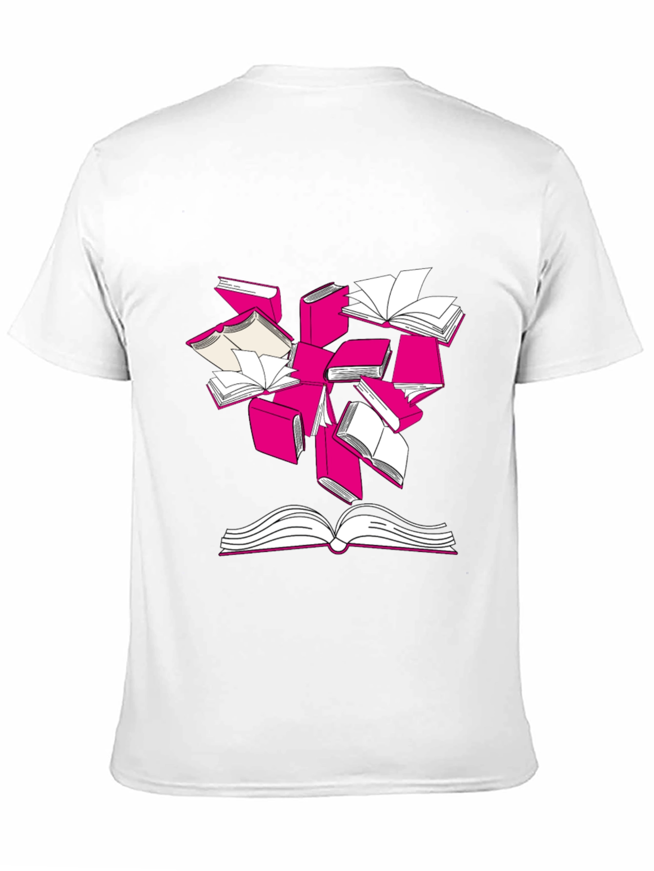 Literary T-Shirt - Flying Books Design
