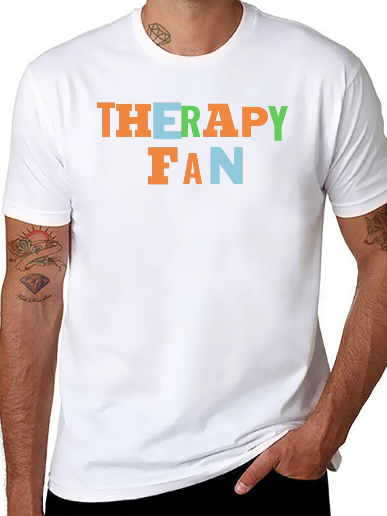 Therapy Fan Graphic Tee - Soft Cotton Blend