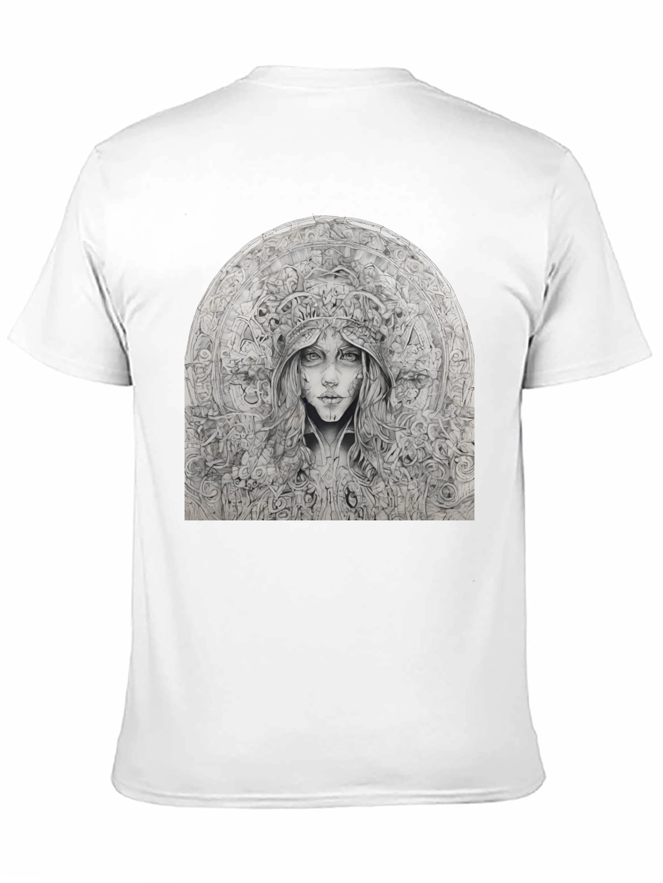 Artistic Black T-Shirt - Surreal Woman Graphic