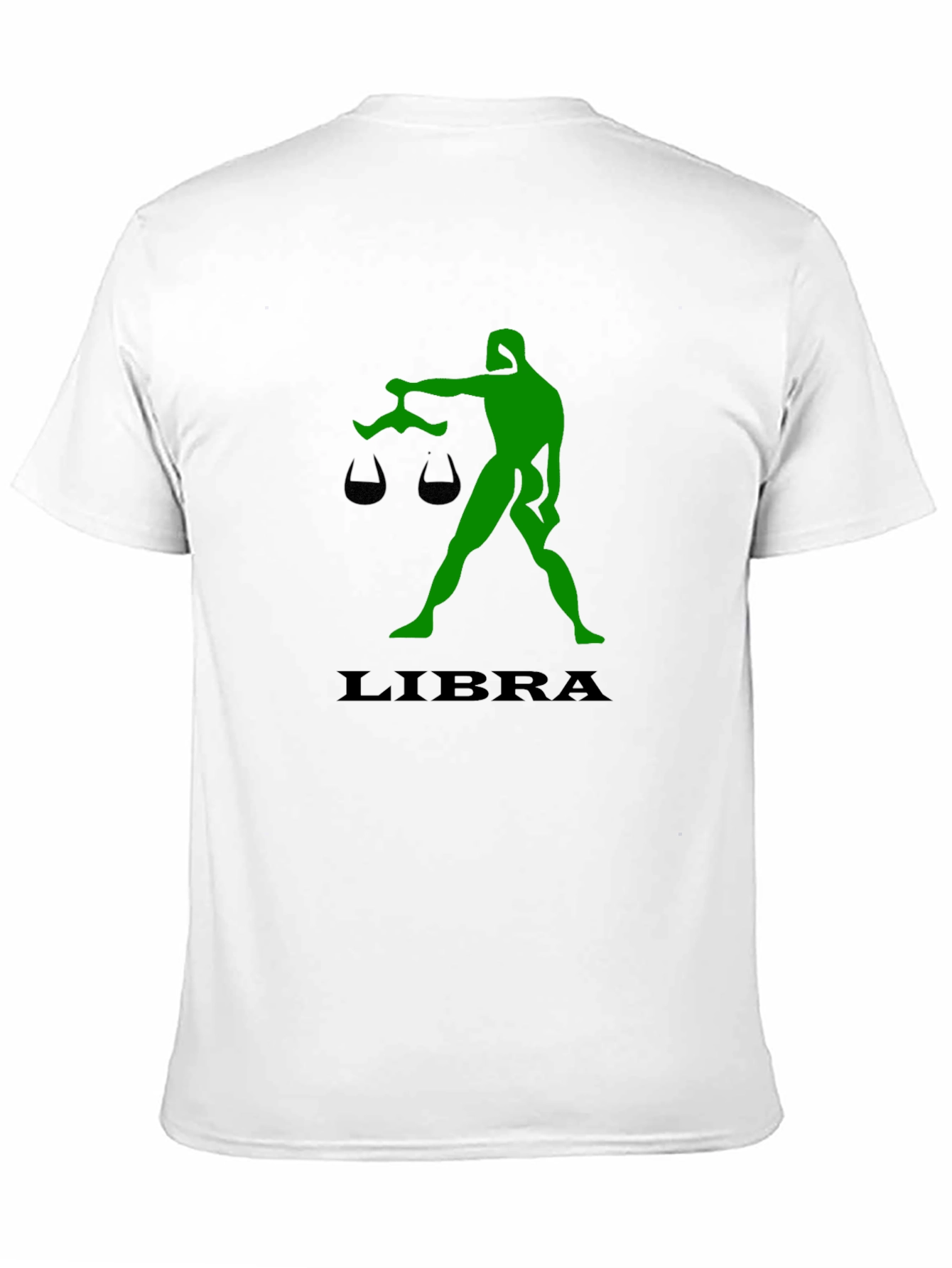 Libra Zodiac Sign Graphic Black T-Shirt