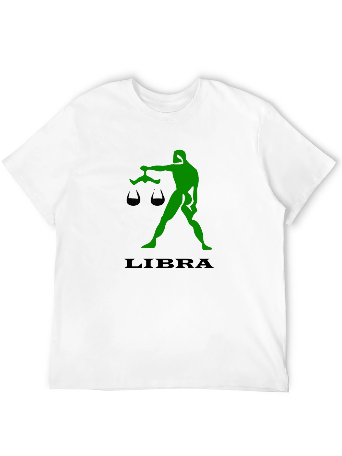 Libra Zodiac Sign Graphic Black T-Shirt