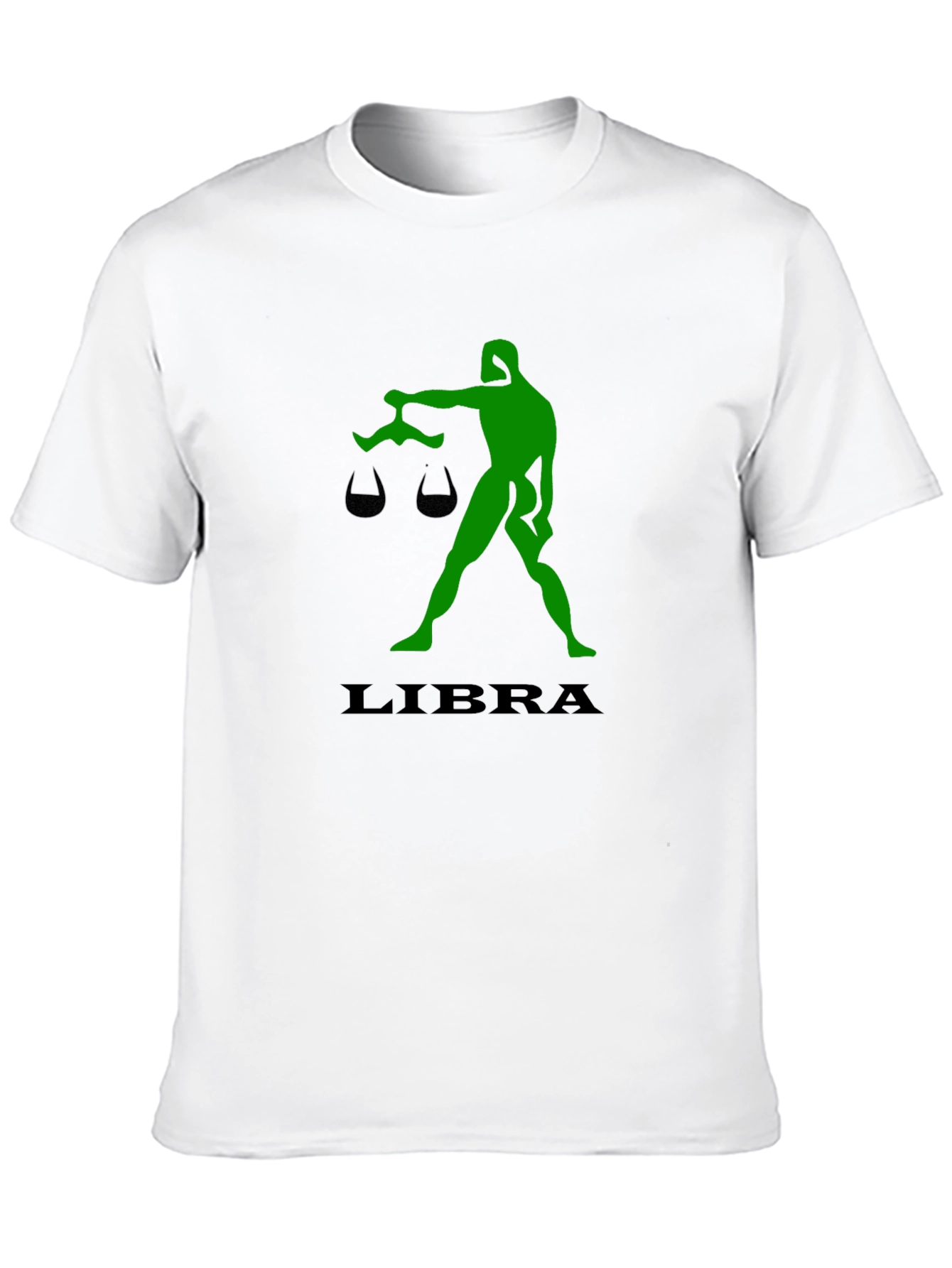 Libra Zodiac Sign Graphic Black T-Shirt