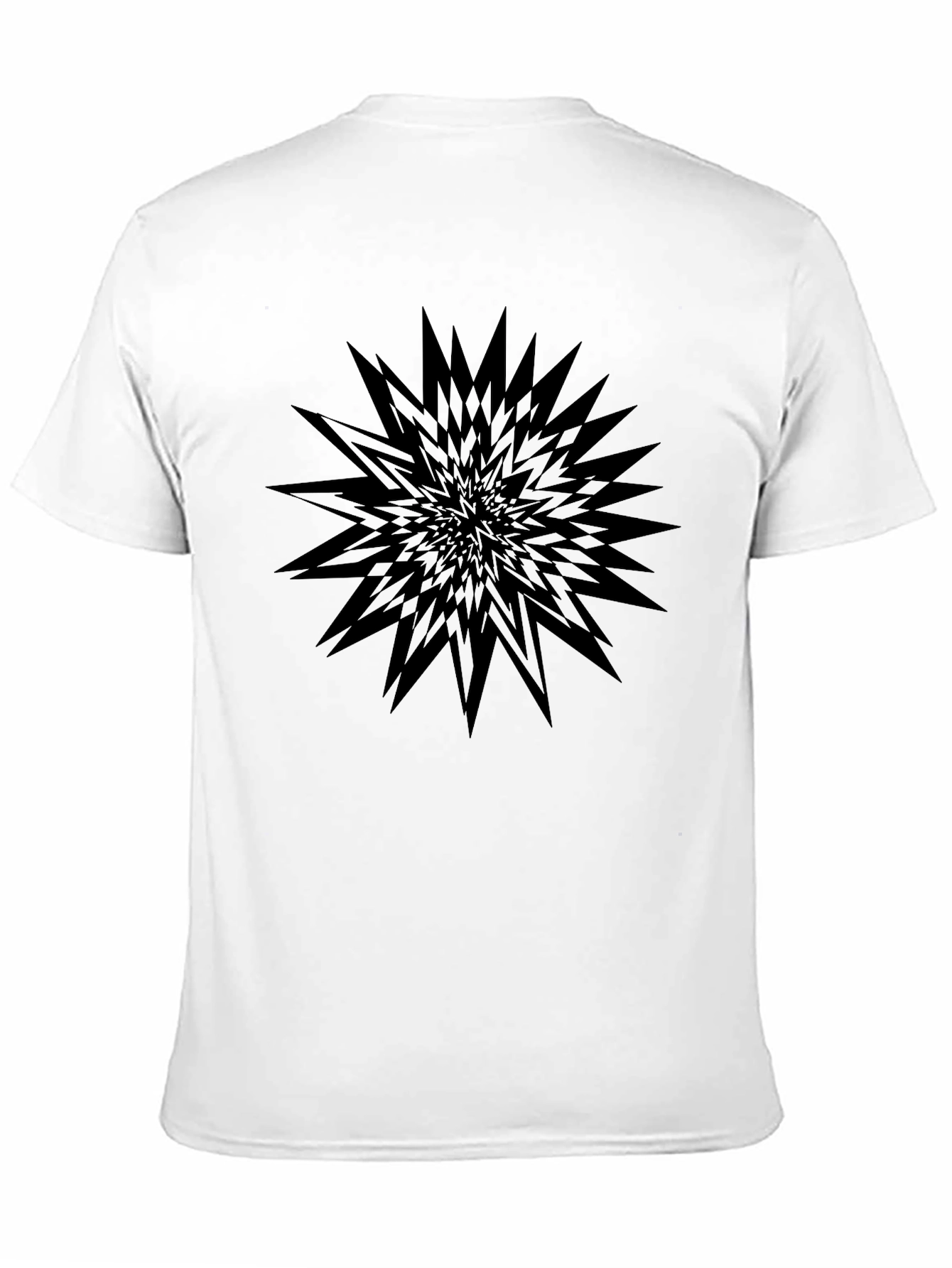 Abstract Burst Black Graphic Tee - Modern Style