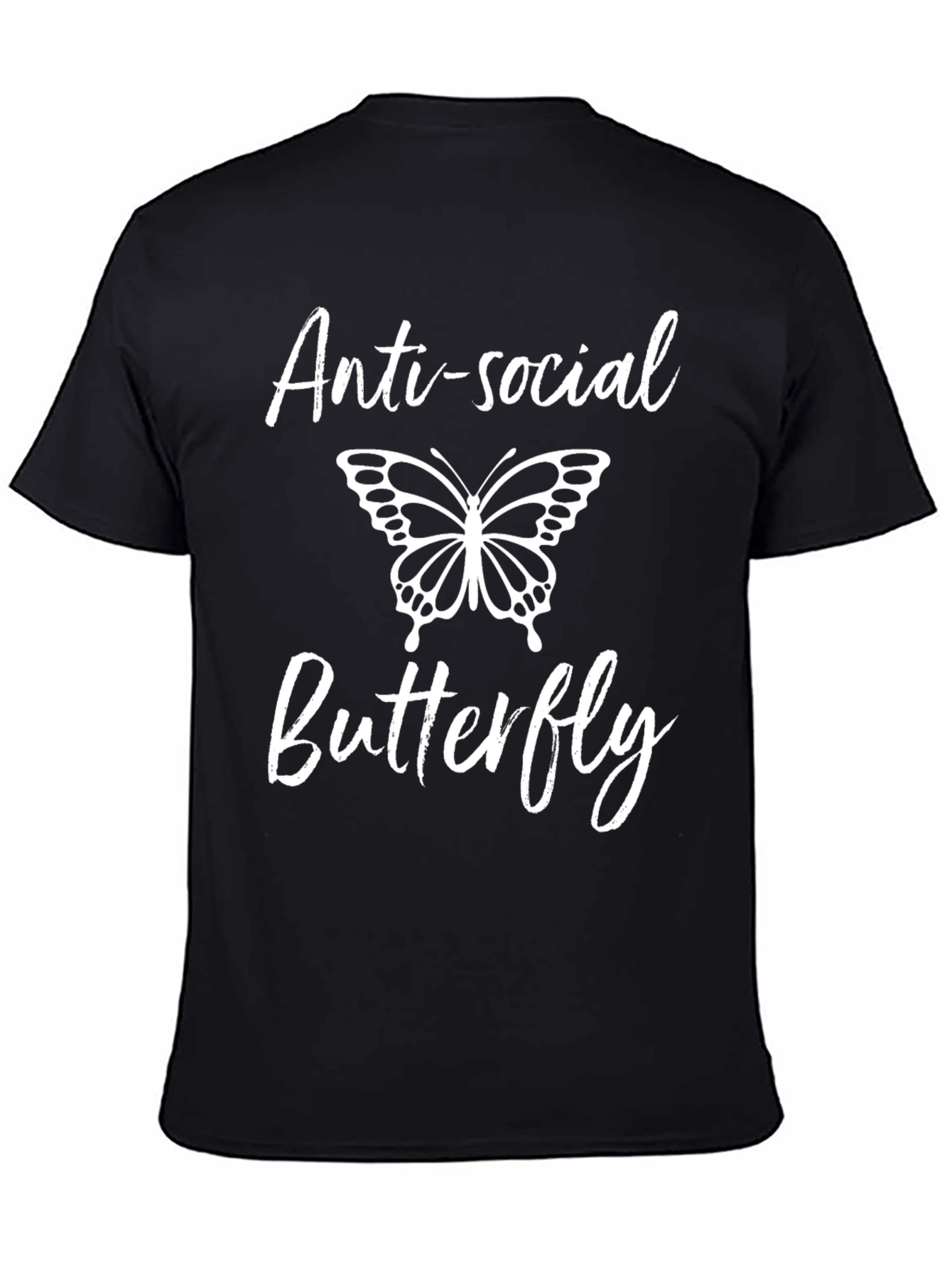 Anti-Social Butterfly Graphic T-Shirt