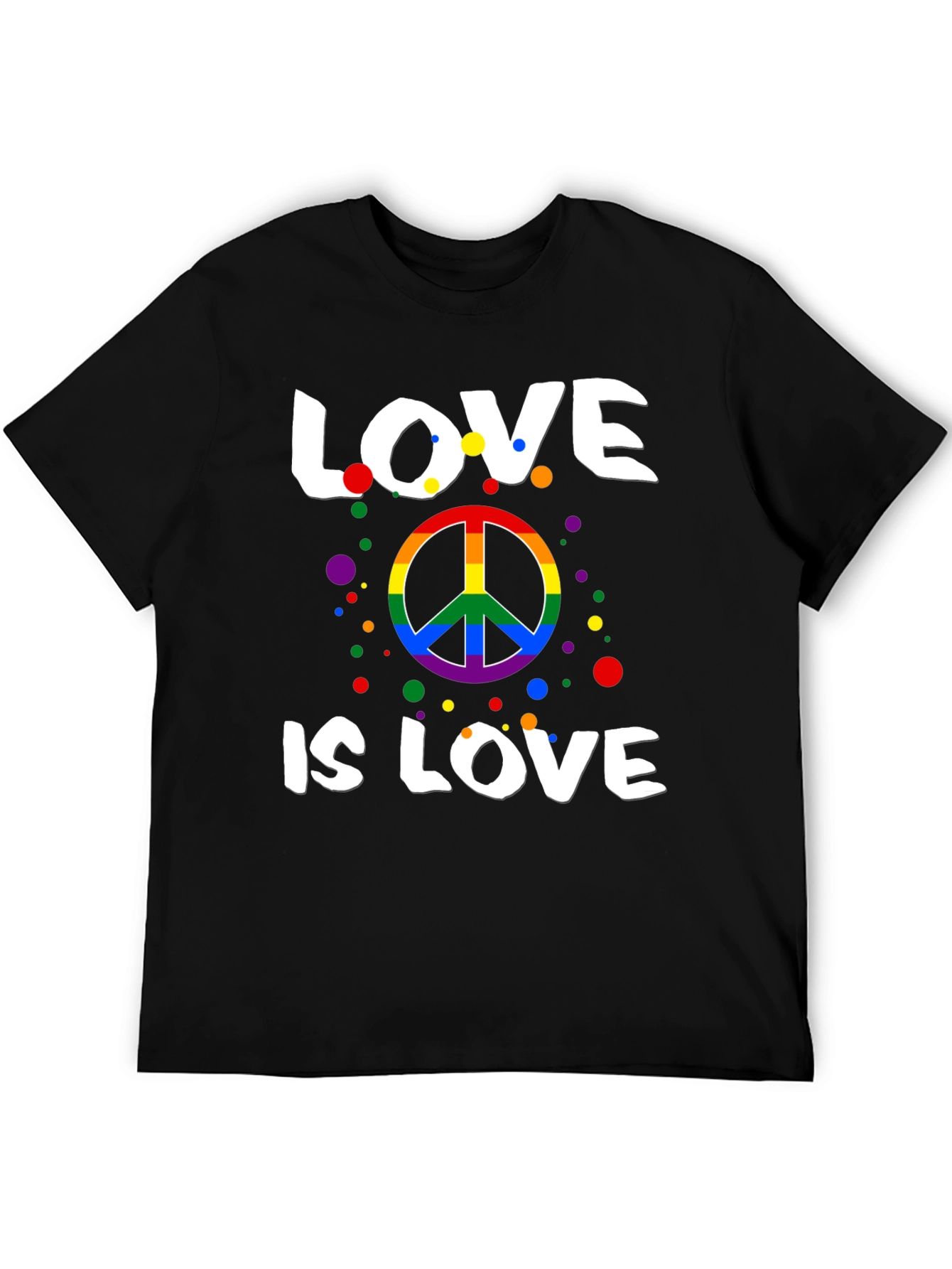 Love is Love Rainbow Peace Sign T-Shirt