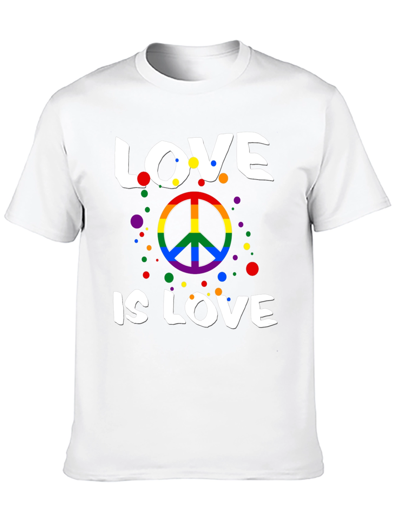 Love is Love Rainbow Peace Sign T-Shirt